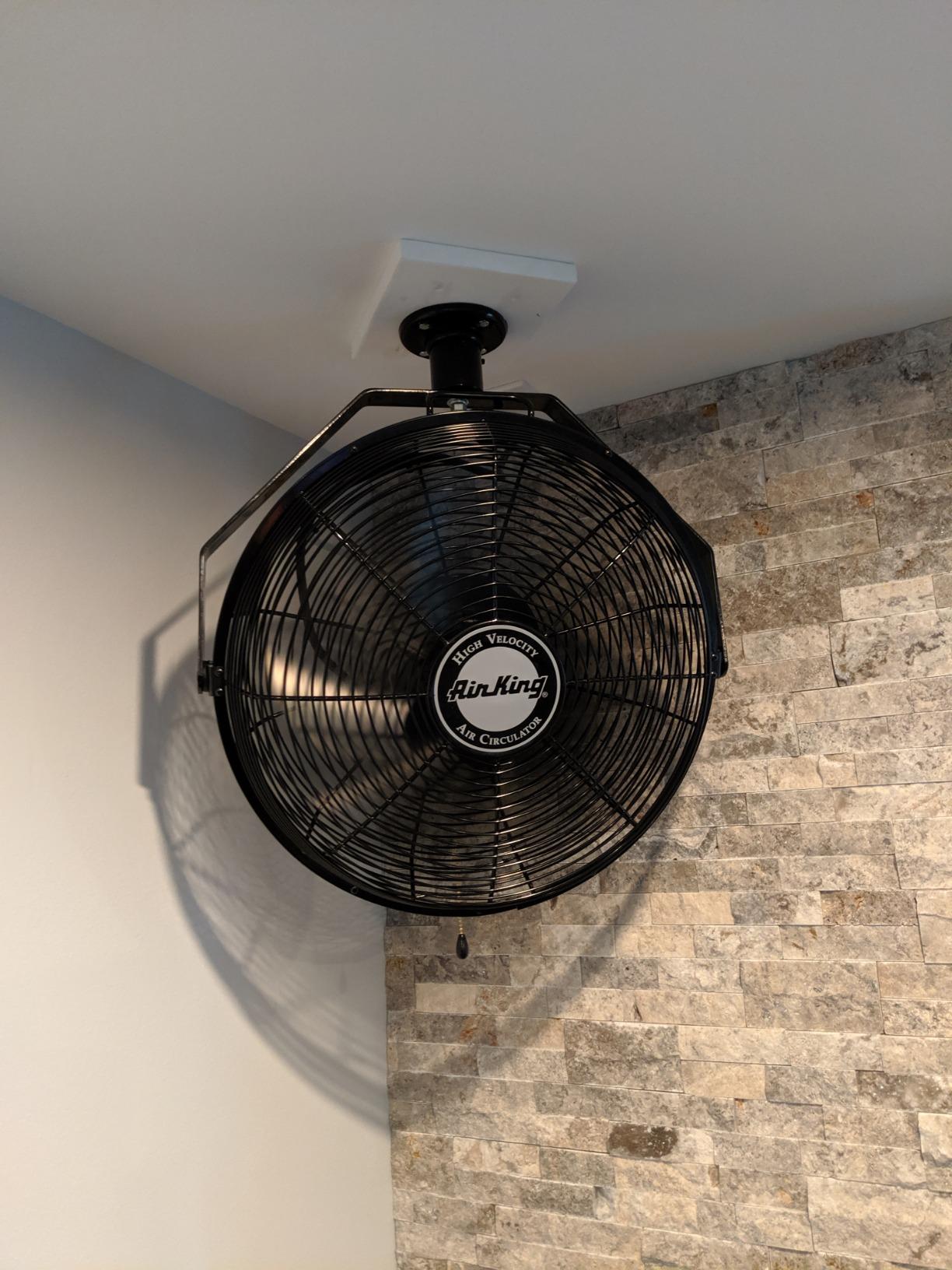Air King 9718 18-Inch Industrial Grade Ceiling Mount Fan, Black customer photo 2