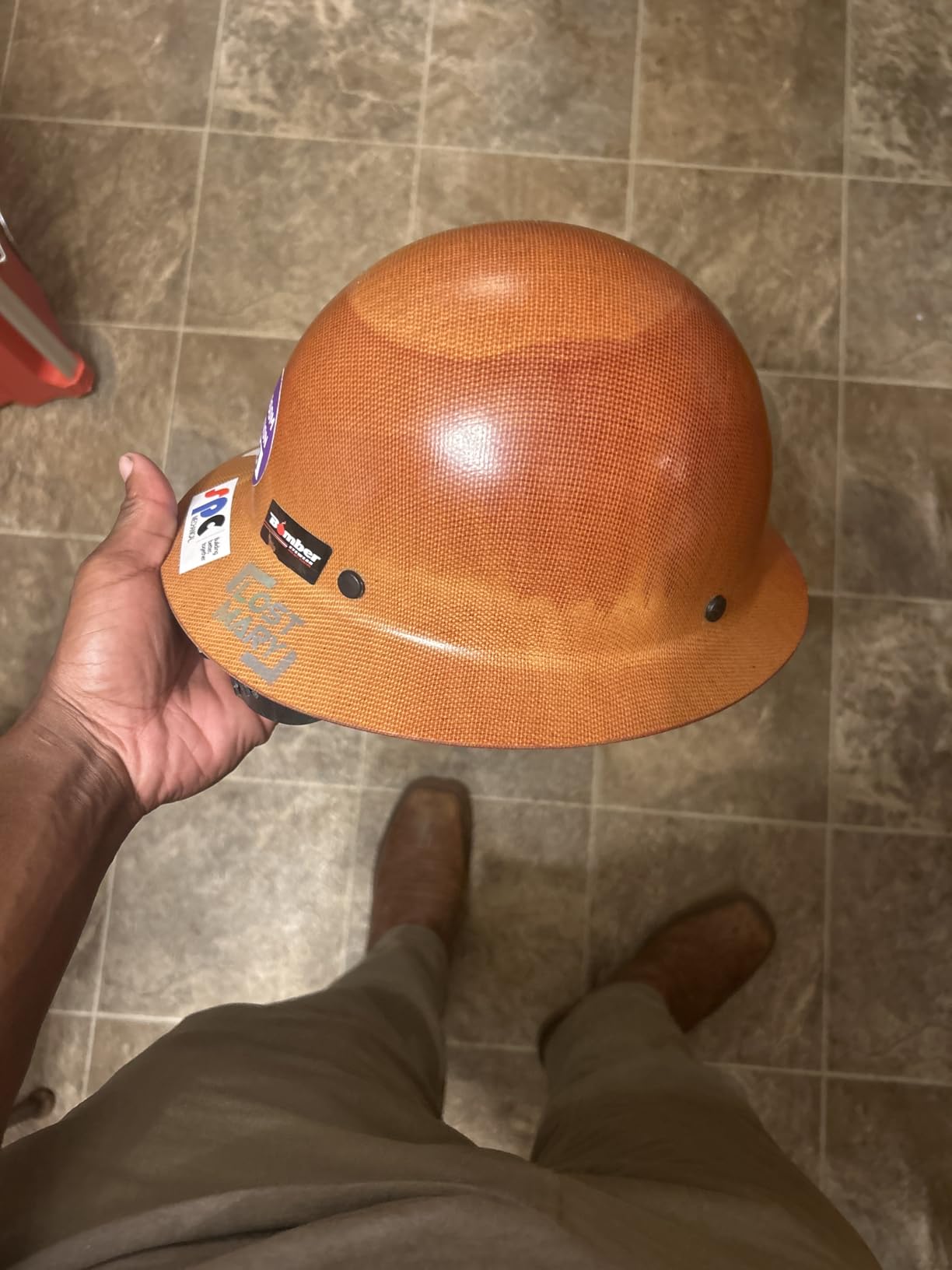 MSA Skullgard Full-Brim Hard Hat with Suspension - Non-Slotted Cap, Made of Phenolic Resin, Radiant Heat Loads up to 350F customer photo 2