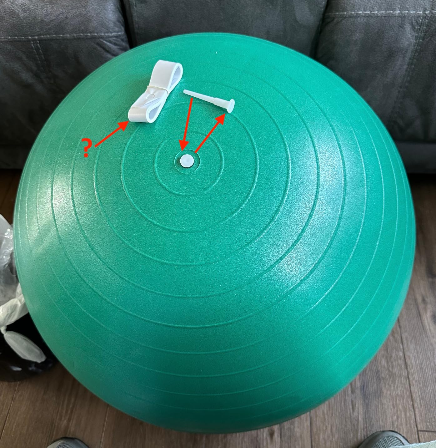 Gaiam Balance Ball Kit, Anti-Burst Stability Ball with Pump | 55cm Anti-Burst Ball | Textured Grip Surface | Air Pump Included | Core & Stability Training | Home Use customer photo 1