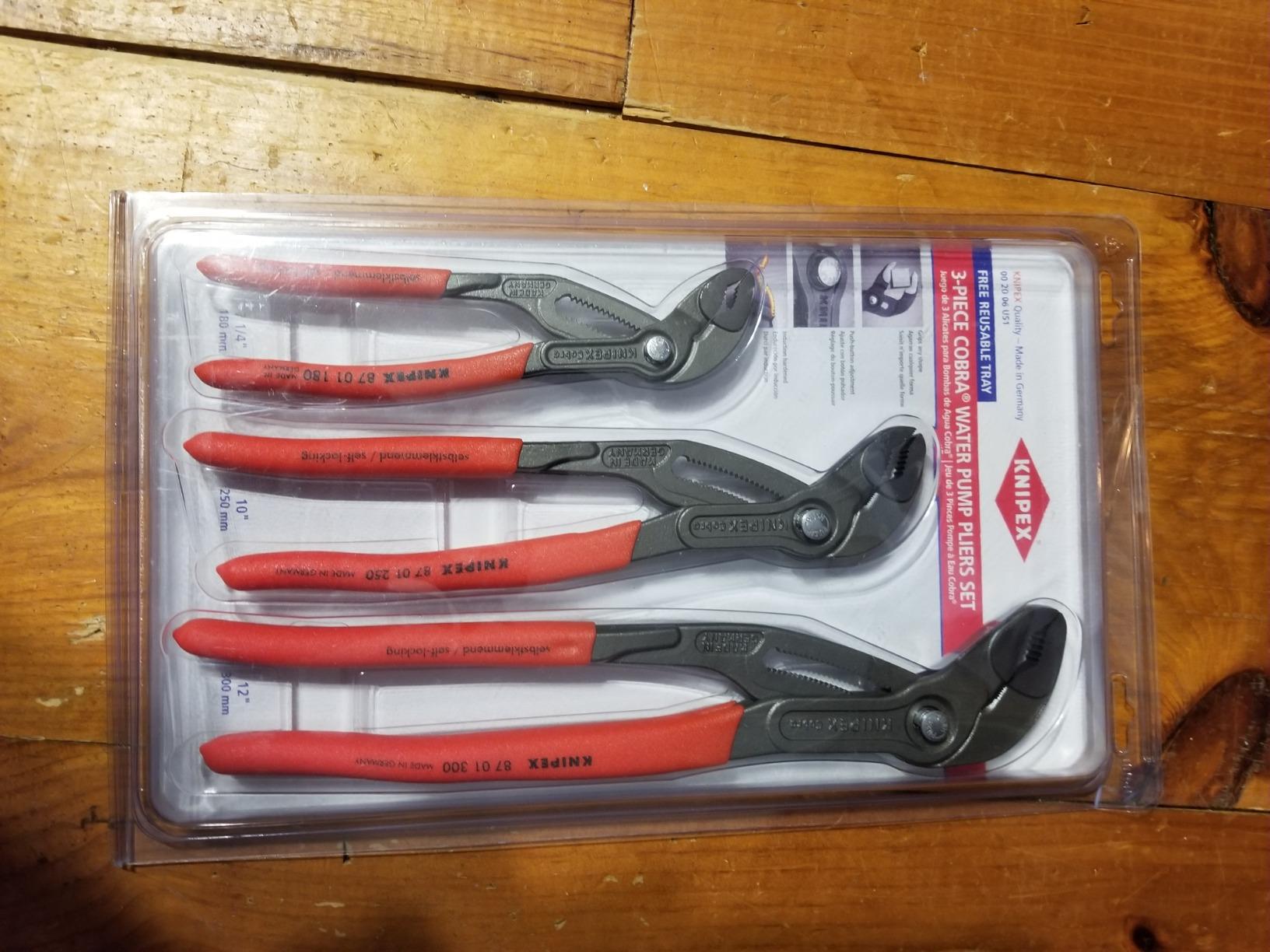 KNIPEX Tools 00 20 06 US1, Cobra Pliers 7, 10, and 12-Inch Set, 3-Piece customer photo 2