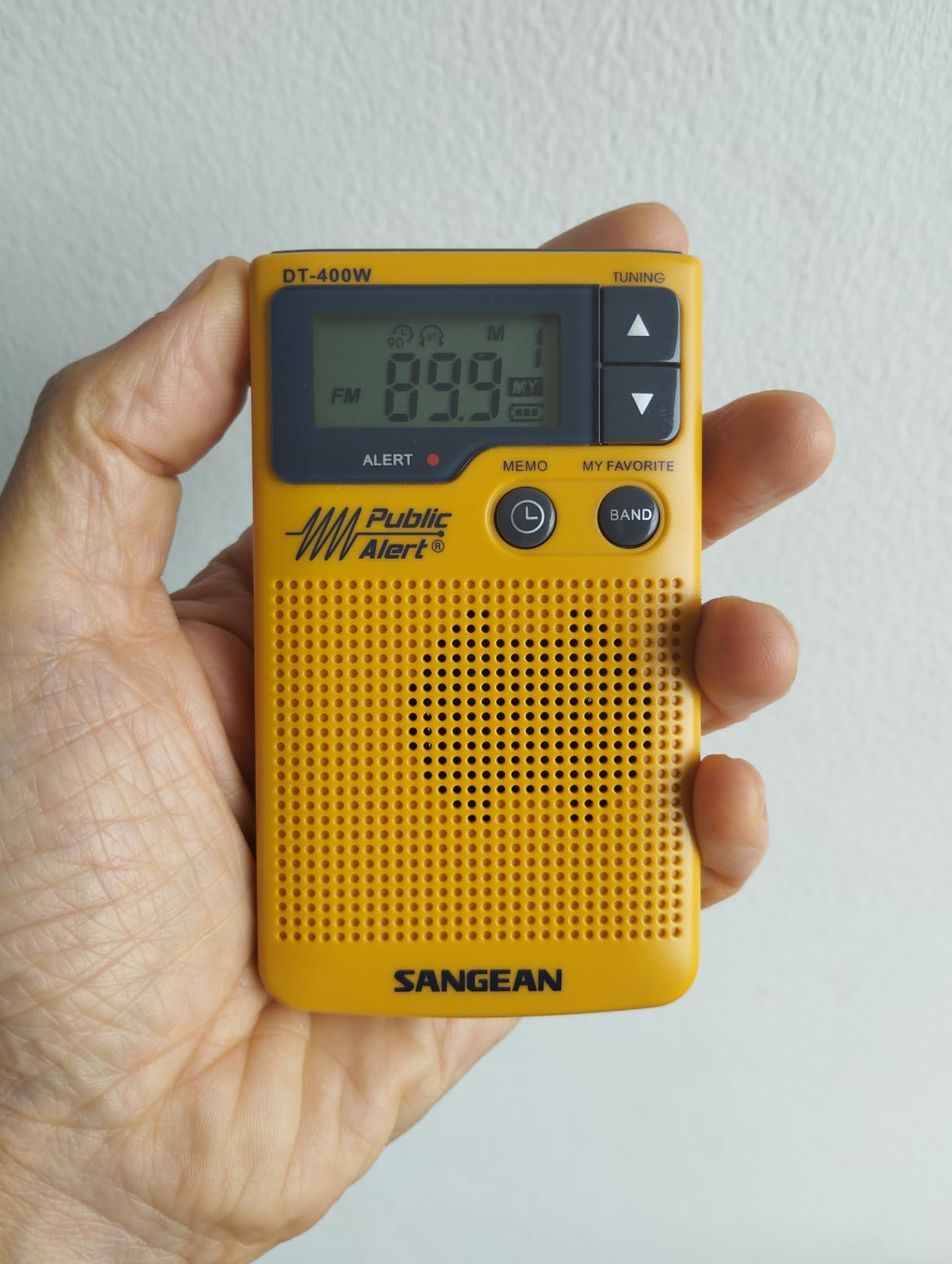 Sangean DT-400W Weather Alert Pocket Radio, AM/FM, Yellow customer photo 1