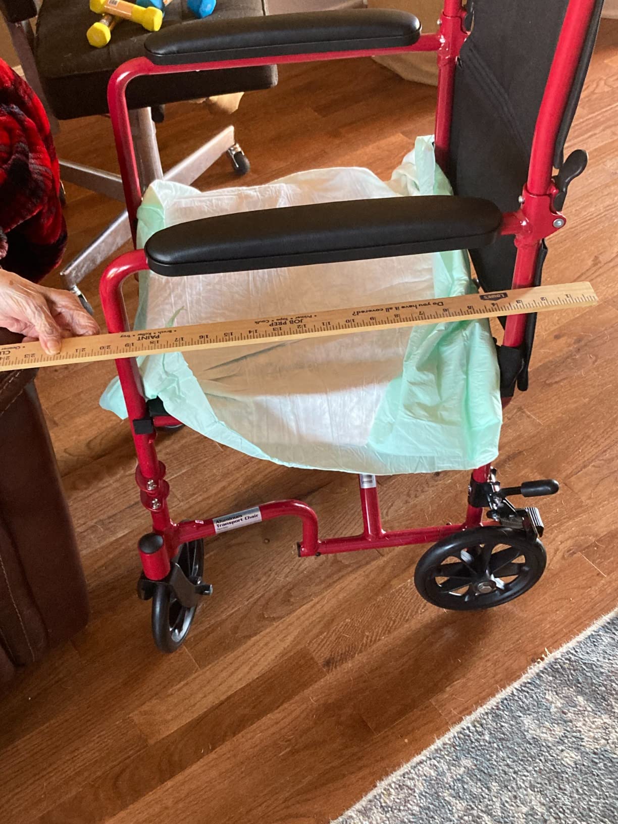 Drive Medical ATC19-BL Transport Wheelchair, Swing-Away Footrest, Blue | Lightweight Aluminum Transport Wheelchair Includes Swing-Away Footrest for Easy On and Off Transfers customer photo 1