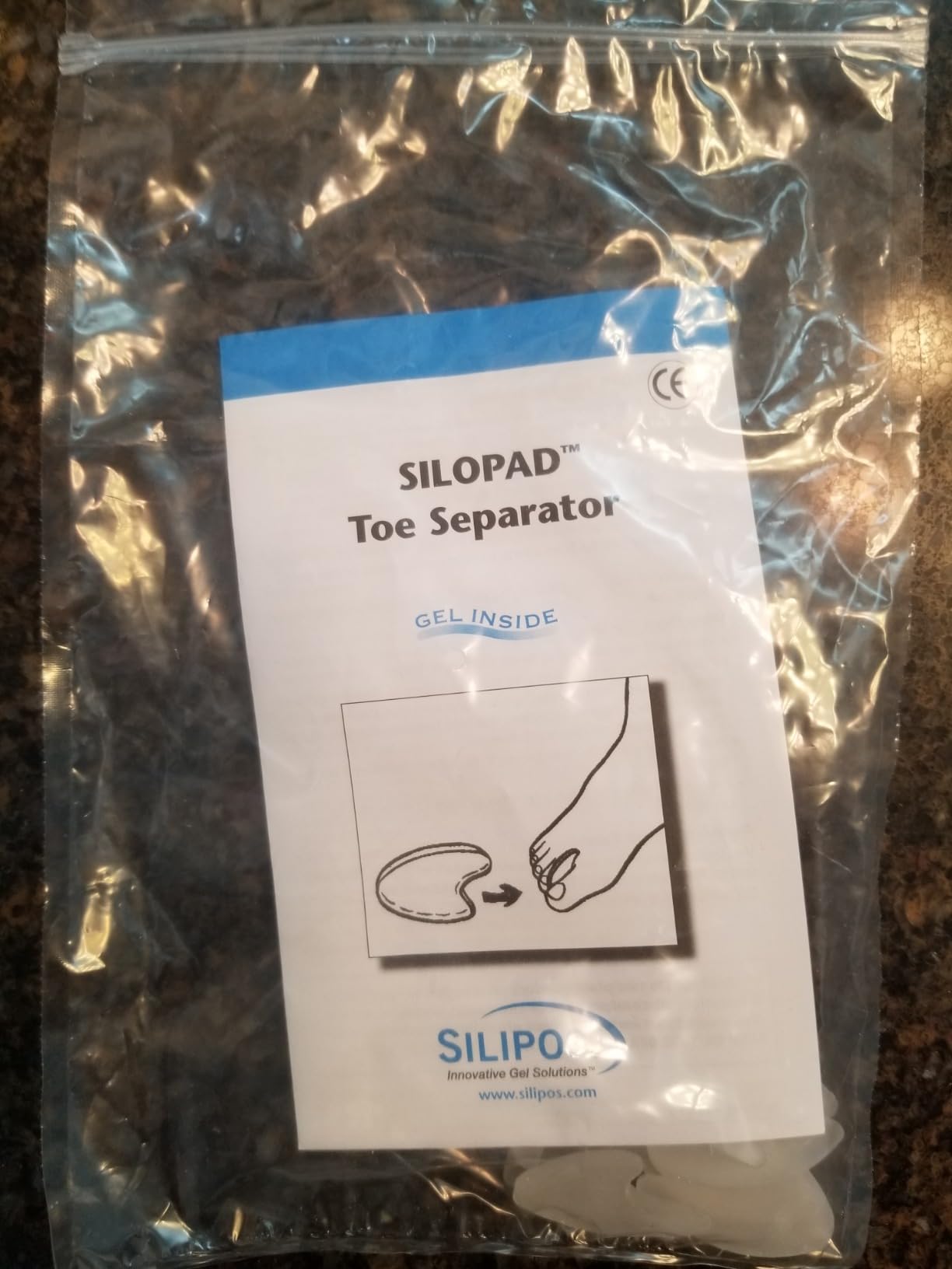 Silipos Gel Toe Separators for Bunions & Foot Relief - 15 Pack - Reusable customer photo 2