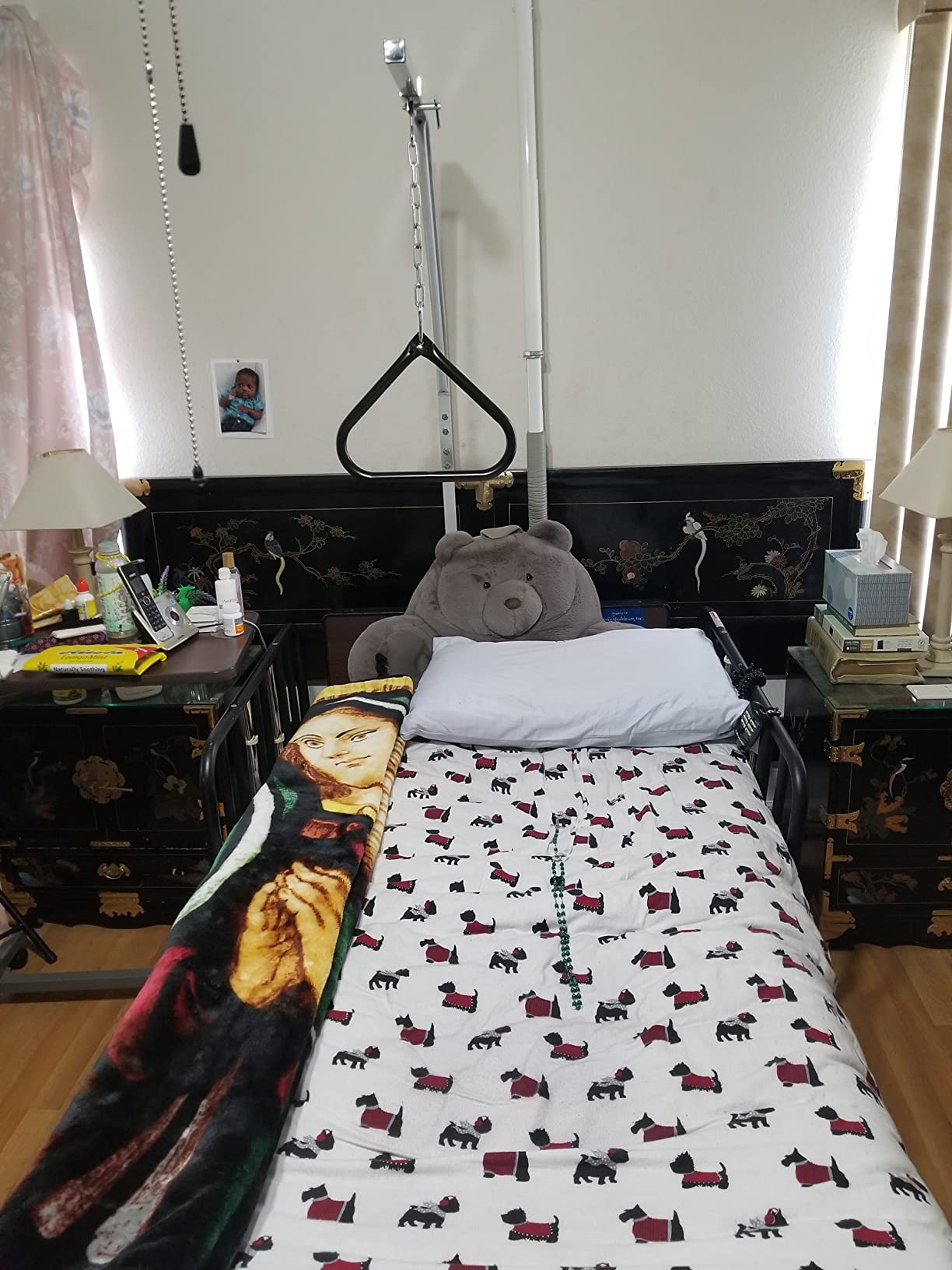 Lumex 2800GA Versa-Helper Trapeze Bar for Bed Mobility, Gray, Medical Assist Handle, Optional 2840GA Floor Stand (Sold Seperately) customer photo 1