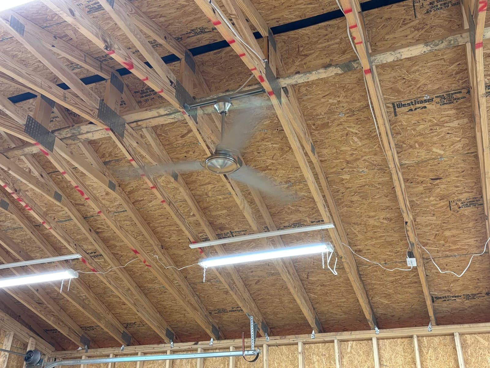 Westinghouse 7861400 Industrial Ceiling Fan, 56-Inch, Brushed Nickel | Three steel blades, Wall control included, Indoor installation, High-airflow performance customer photo 1