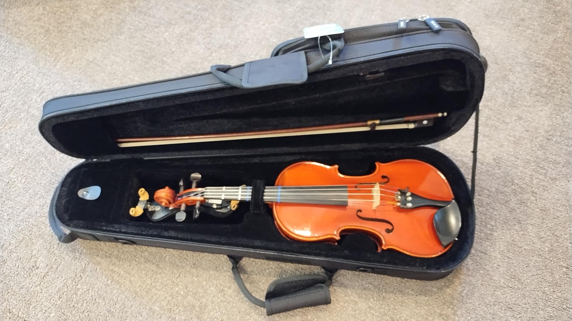 Protec MAX 4/4 Full Size Lightweight Violin Case, Black, Model MX044 customer photo 2
