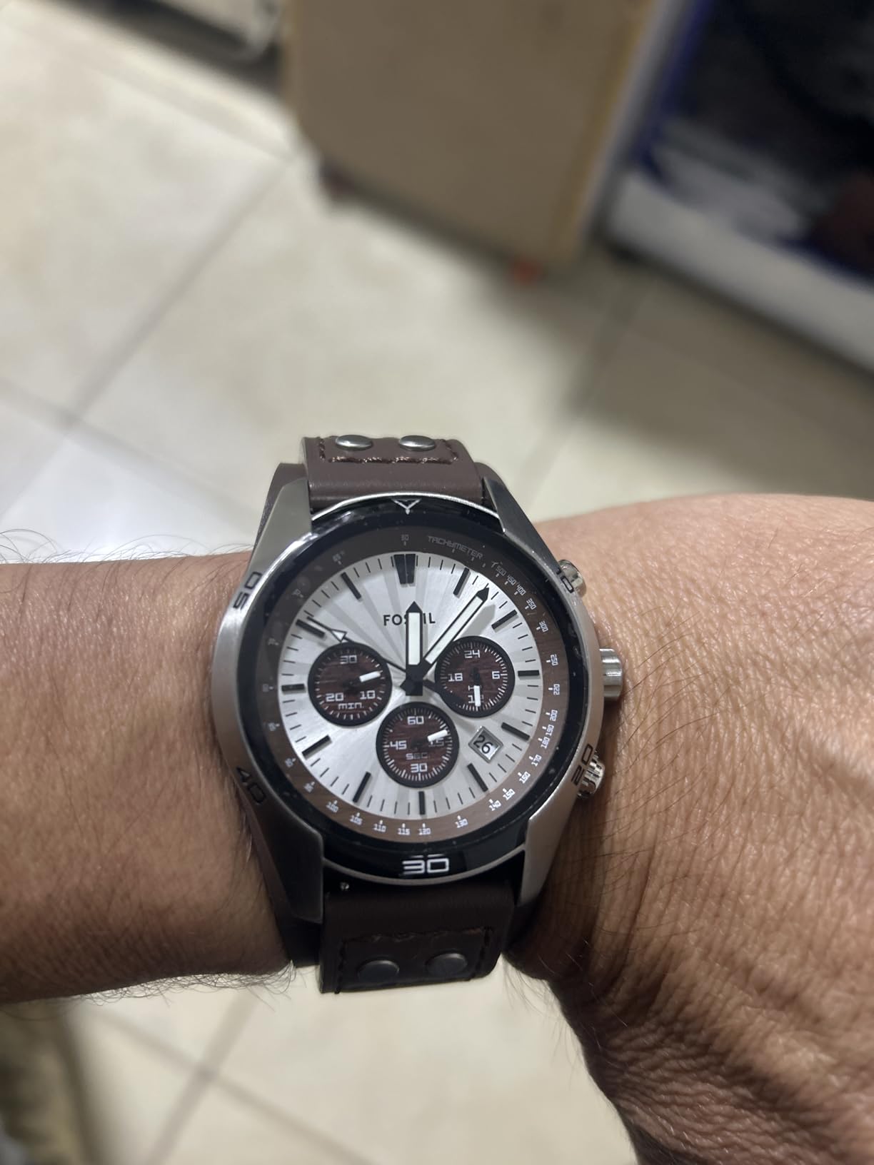 Fossil Coachman Quartz Chronograph Leather Watch for Men customer photo 1