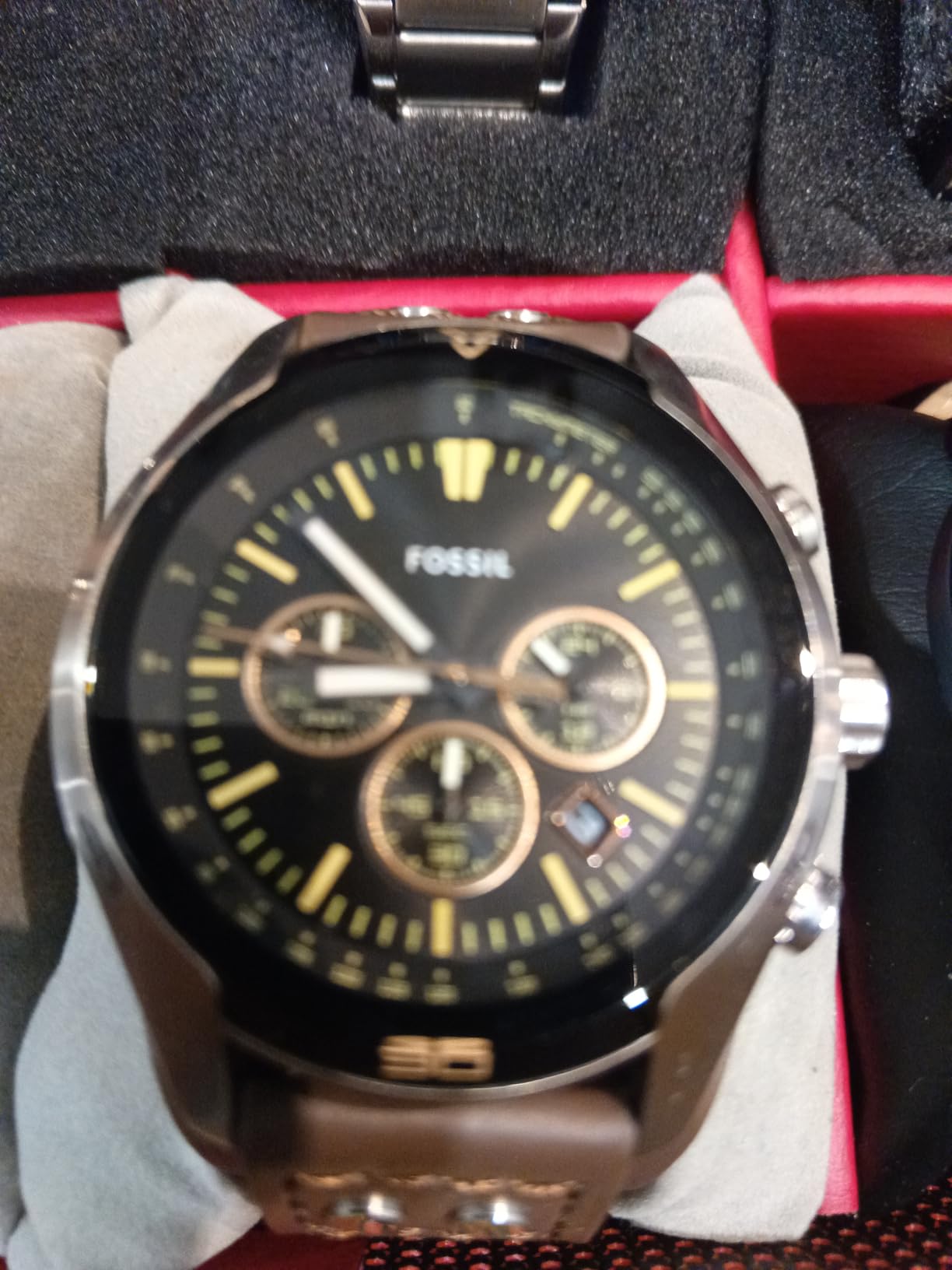 Fossil Coachman Quartz Chronograph Leather Watch for Men customer photo 2