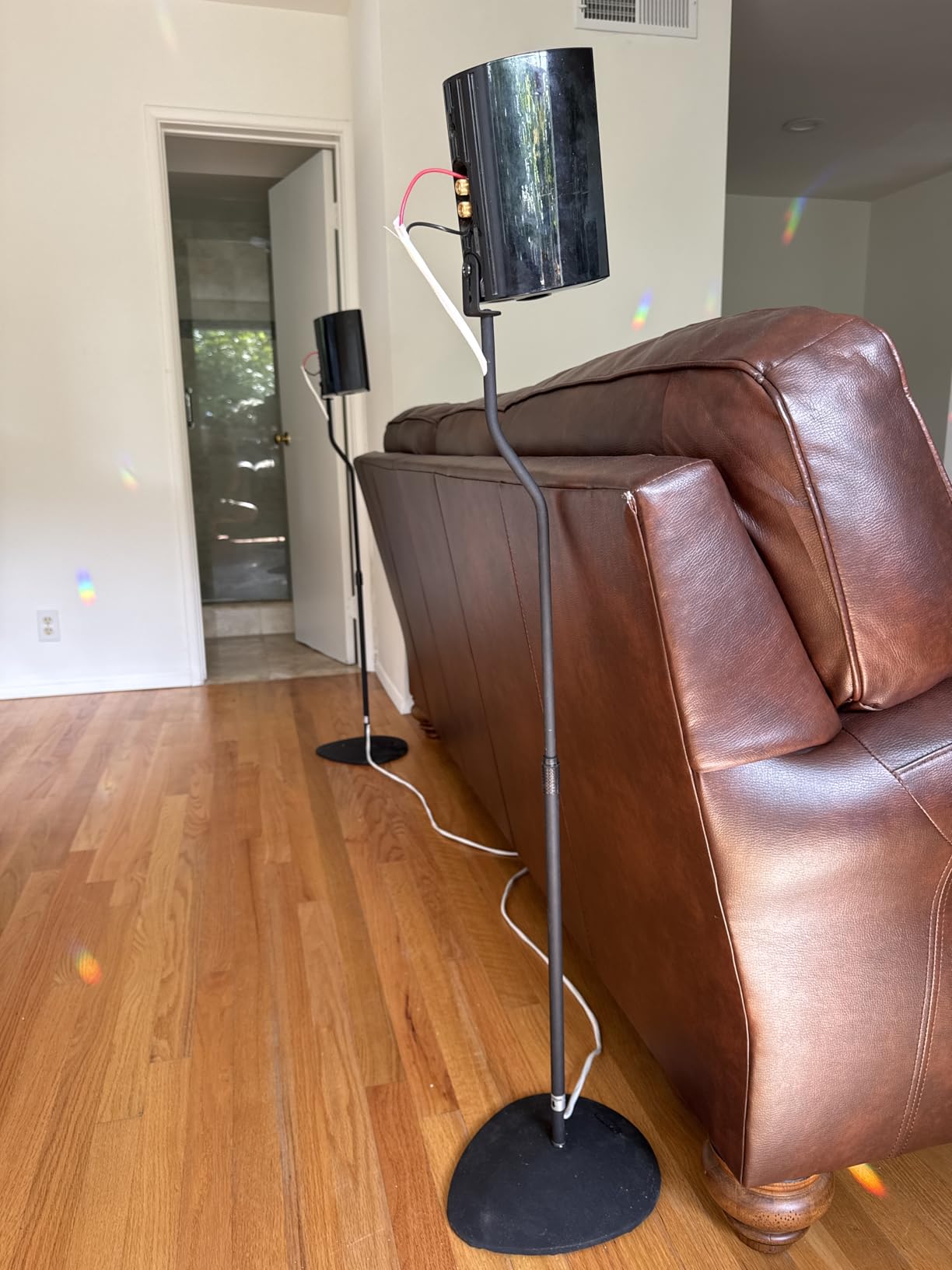 SANUS Speaker Stands Pair for Satellite & Bookshelf Speakers up to 3.5lbs - 10