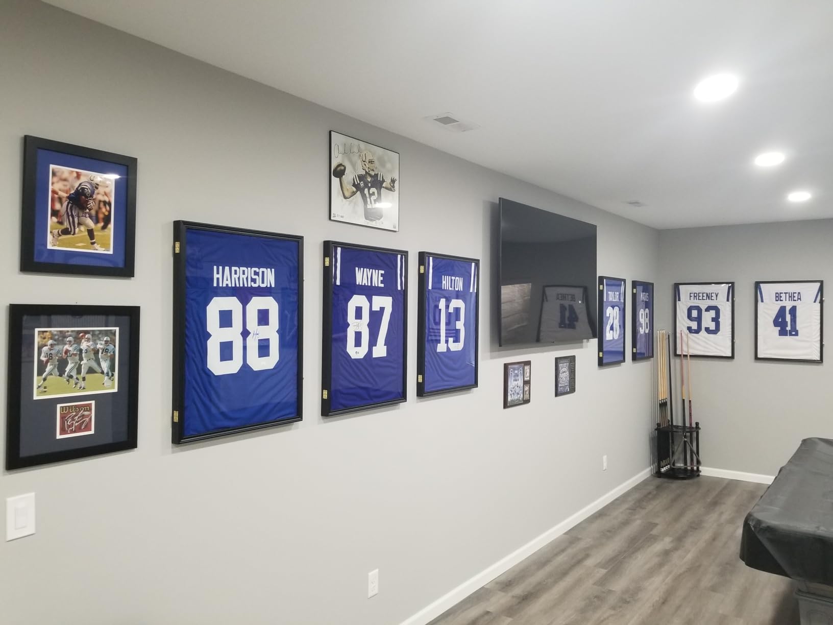 Pro Collector's Jersey Display Case Frame Shadow Box with 98% UV Protection for Baseball Basketball Football Soccer Hockey Sport Memorabilia T-Shirt and Uniform (Black Finish) customer photo 2