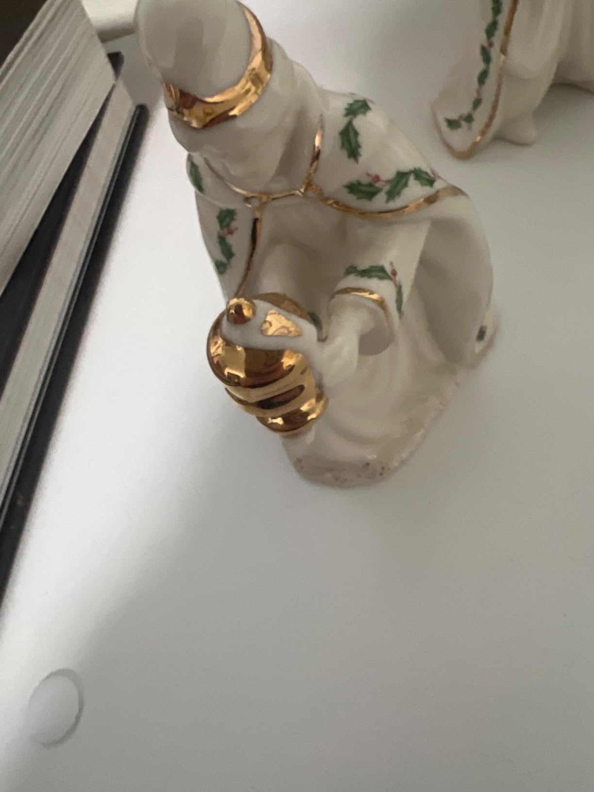 Lenox Holiday Christmas 7-Piece Mini Nativity Set, ivory porcelain with 24k gold accents customer photo 2