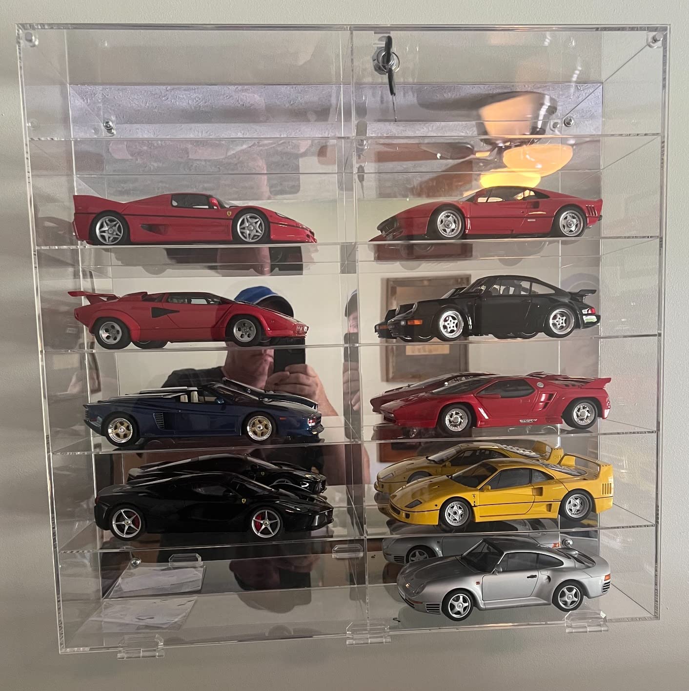 Clear Acrylic Display Case for 1:24 Scale Diecast Toy Model Cars - 98% UV Protection, 4mm Thick Acrylic 24 Compartments customer photo 1