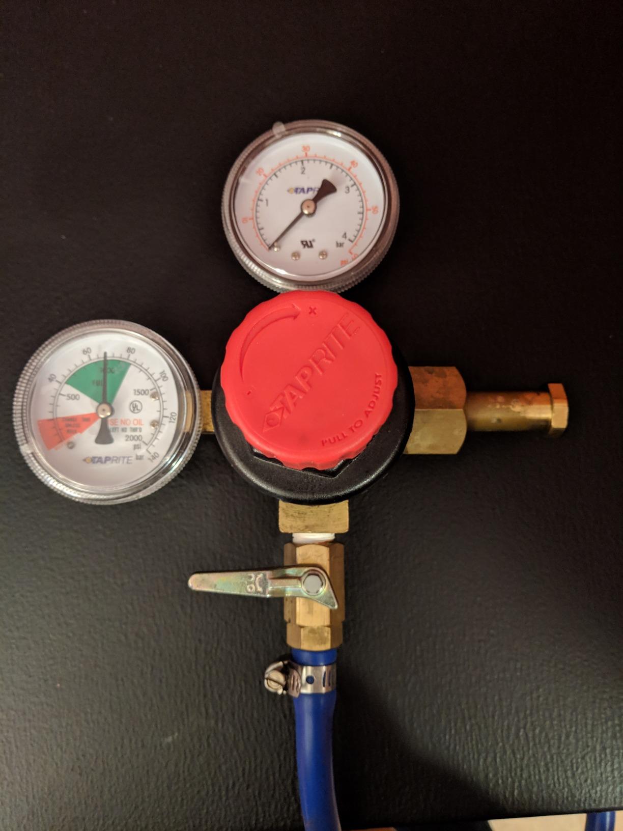 Taprite T742HP Primary Double Gauge CO2 Regulator, Brass customer photo 1