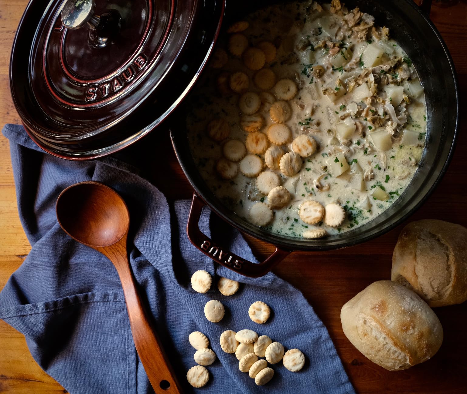 Staub Cast Iron Round Cocotte, Dutch Oven, 4-quart, serves 3-4, Made in France, Cherry customer photo 2
