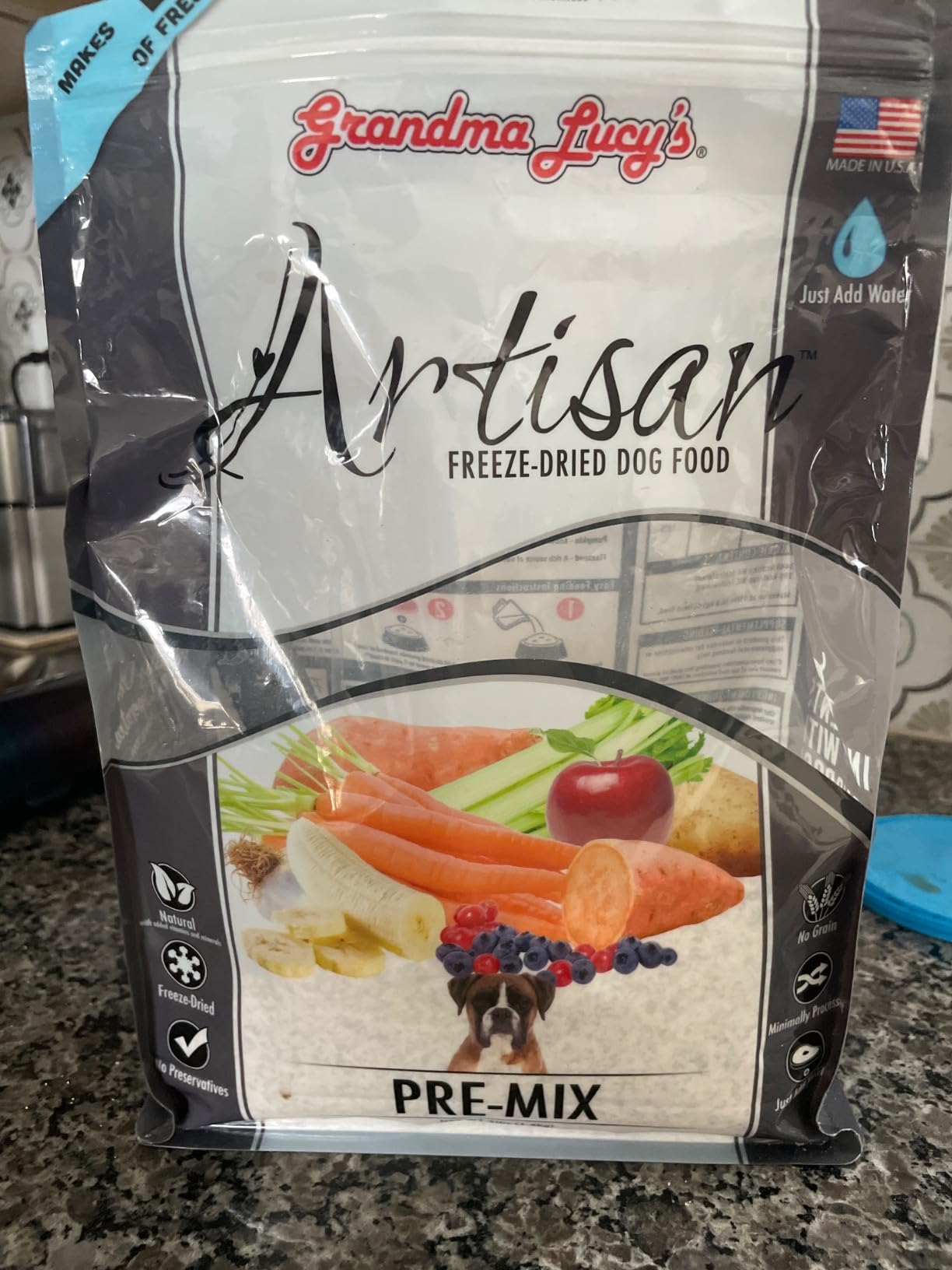 Grandma Lucy's Artisan Pre-Mix Dog Food, Grain Free and Freeze-Dried - 3Lb Bag customer photo 2