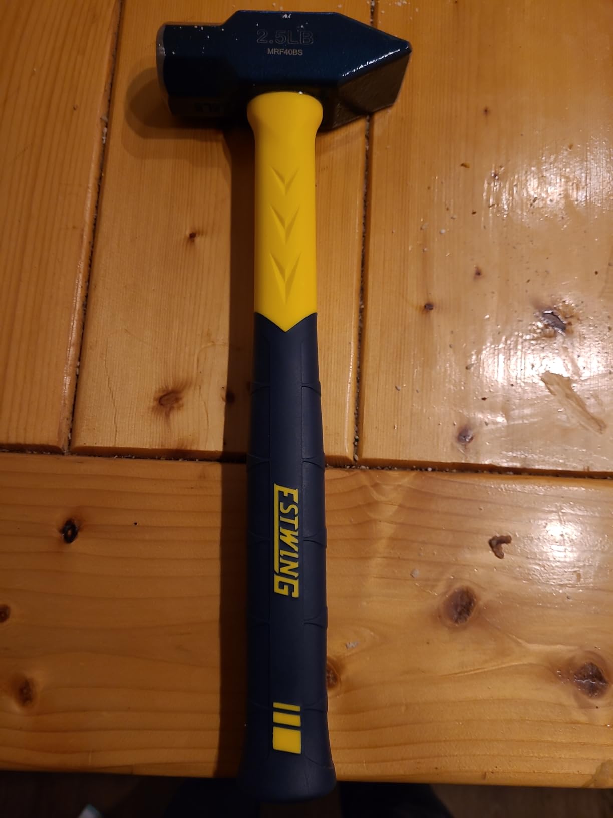 ESTWING Sure Strike Blacksmith's Hammer, 40 oz Hand Sledge, MRF40BS | Forged Steel Head, The Right Size For The Job, Built For The Pro, Non-Slip Fiberglass Handle customer photo 2