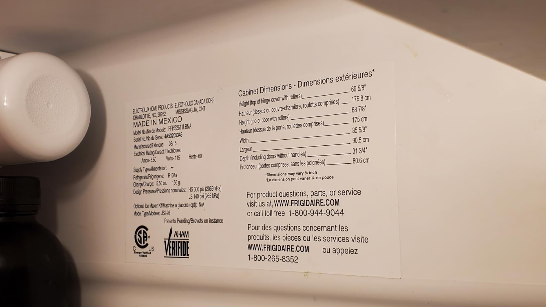 Frigidaire WF3CB Puresource3 Refrigerator Water Filter, White customer photo 1