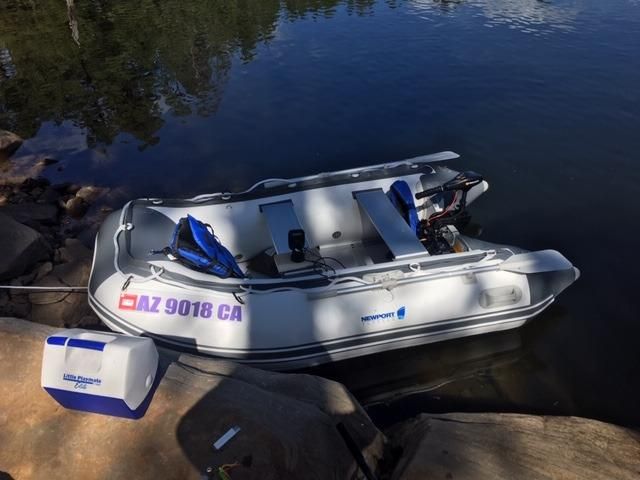 Newport 8ft 10in Dana Inflatable Sport Tender Dinghy Boat - 3 Person - 10 Horsepower - USCG Rated, White/Gray customer photo 2