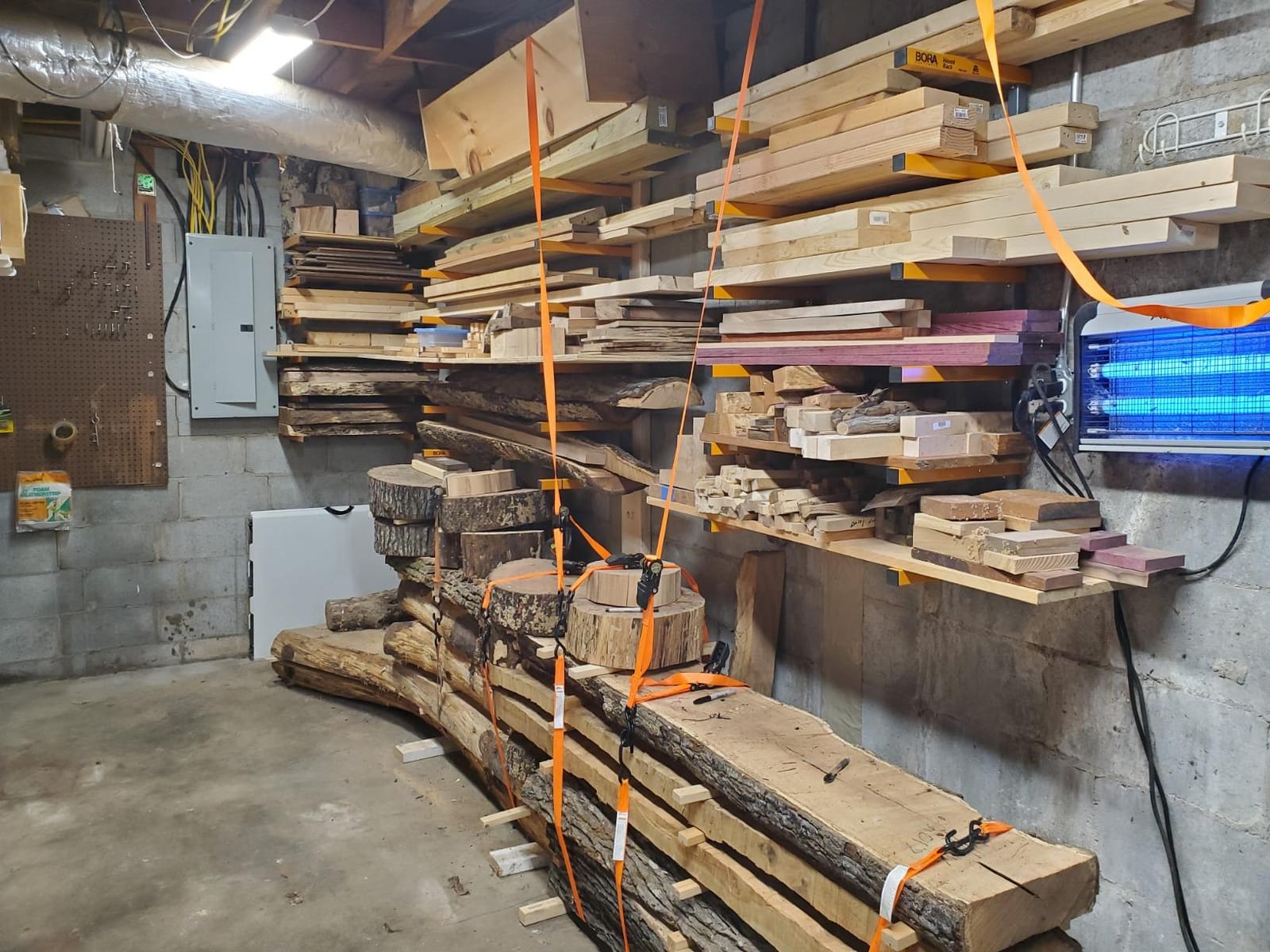 BORA Wood Rack, 6-Level Wall Mount Lumber Storage Rack for Wood Storage customer photo 2