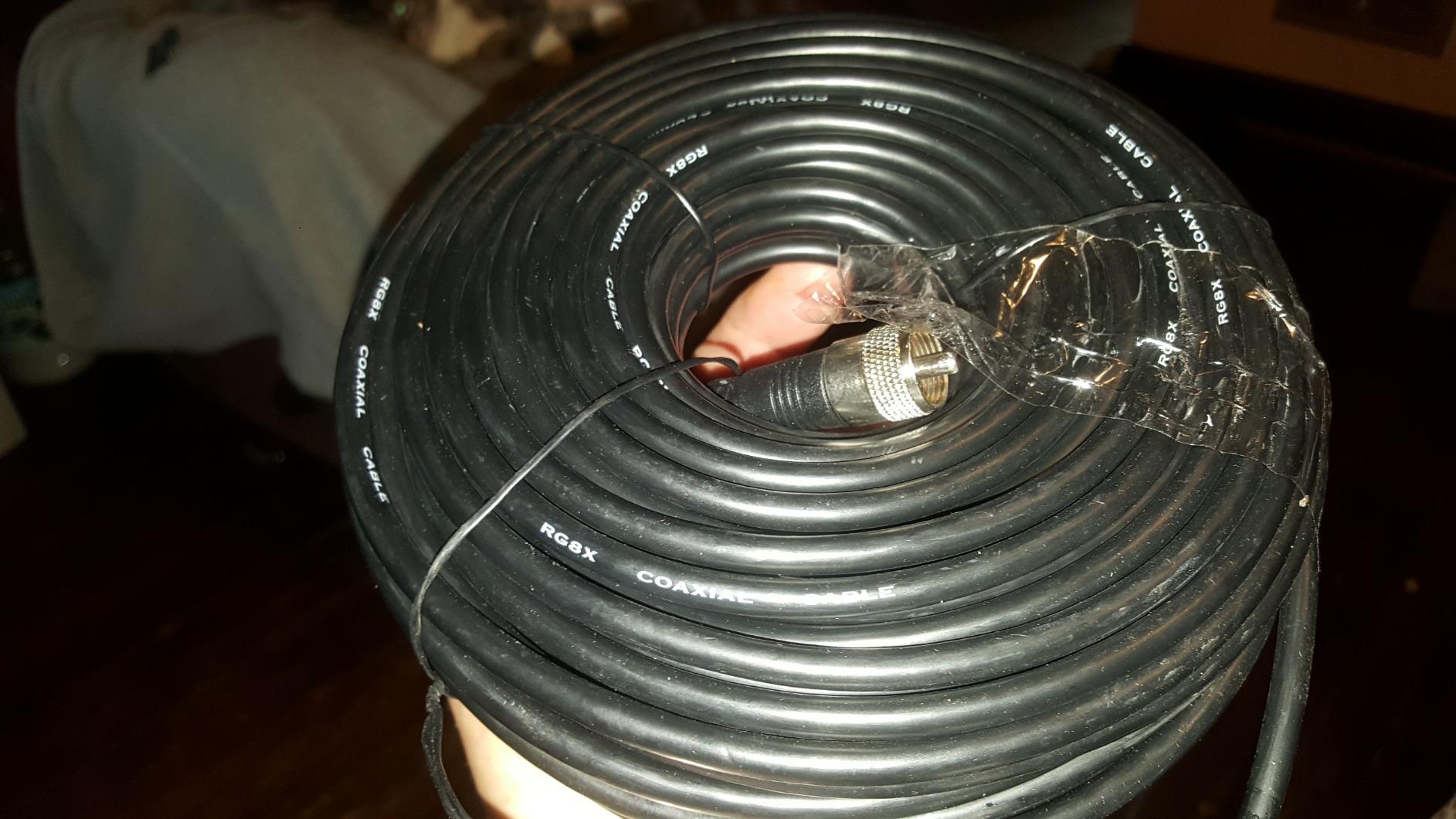 STEREN RG8X Coaxial Cable 50 ft, CB Coax Cable with PL259 UHF Connectors, Male to Male Low Loss 50 Ohm for HAM Radio, LMR400, Antenna Analyzer customer photo 1