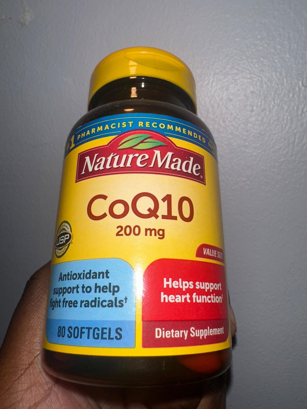 Nature Made CoQ10 200mg Softgels for Heart Health Support, 80 Softgels | Co Q 10 Supplement for Women and Men, Dietary Supplement that Provides Antioxidant Support, 80 Day Supply customer photo 1