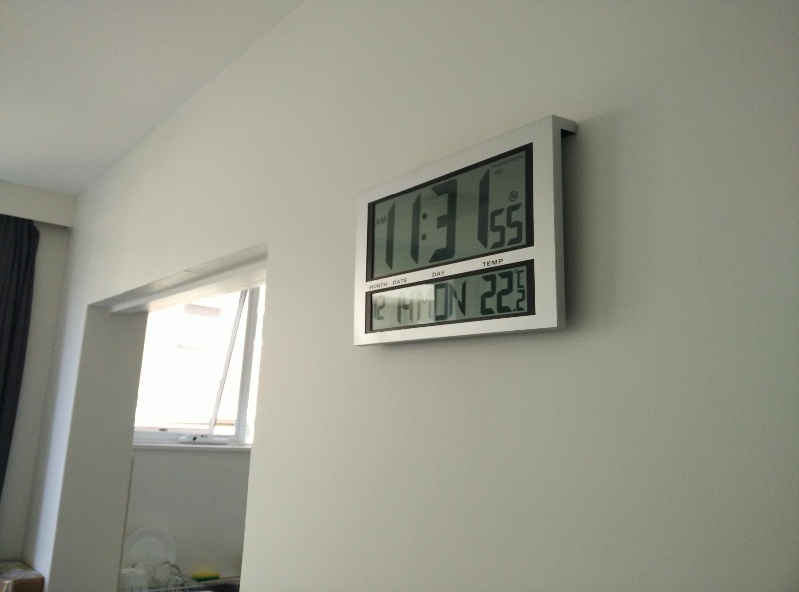 MARATHON Jumbo Atomic Wall Clock with 8 Time Zones, Modern Design, Multiple Display Modes customer photo 2
