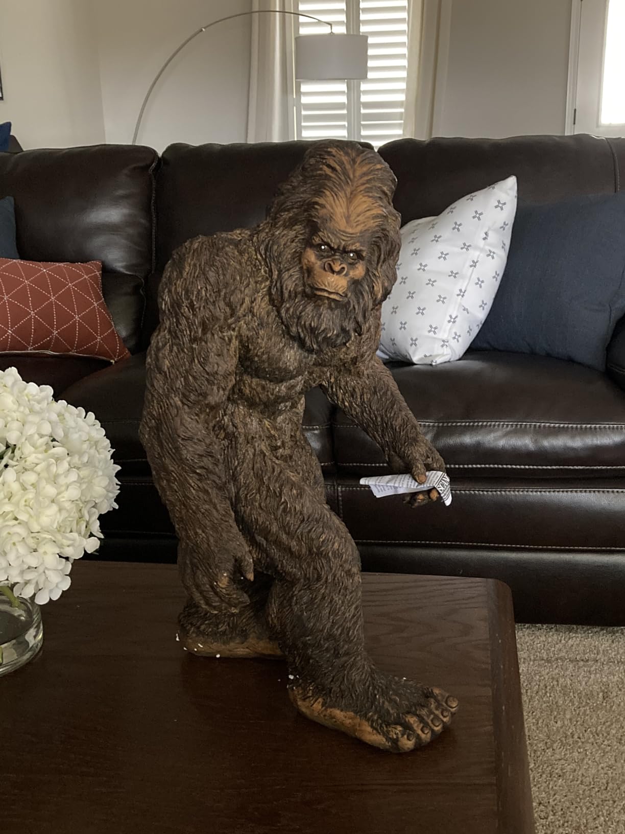 Design Toscano Yeti the Bigfoot Indoor/Outdoor Garden Statue, Medium 21 Inch Tall, Cast Stone Resin, Brown Finish customer photo 1