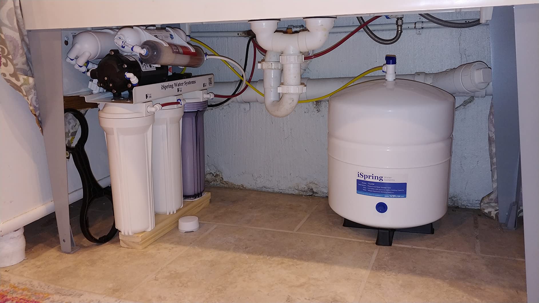 iSpring RCC7P-AK, 6-Stage Reverse Osmosis System Under Sink Alkaline Water Filter and Pump, RO Drinking Water Filtration System, Patented Top-Mounted Faucet Design for Easy Installation customer photo 2