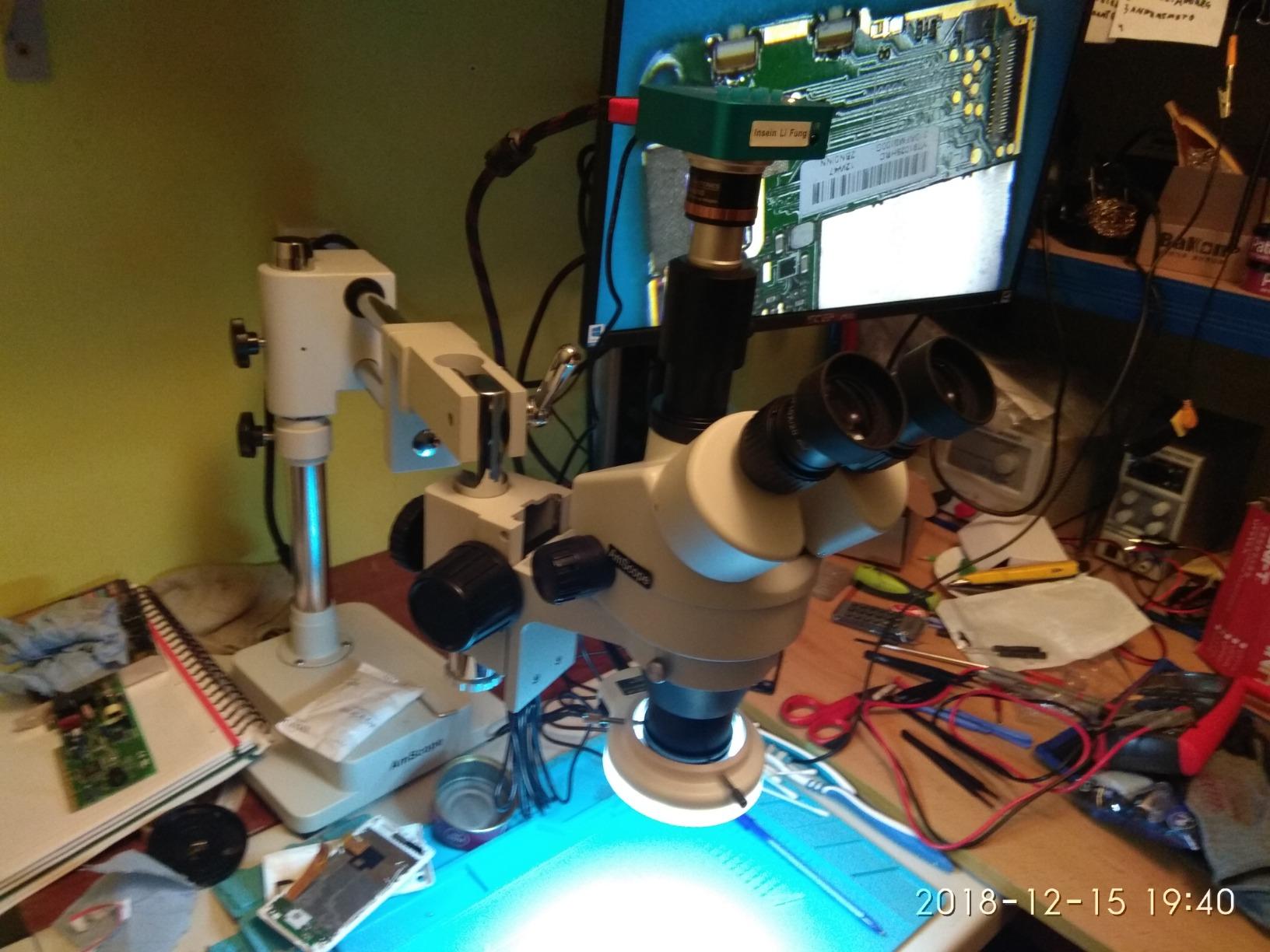 AmScope SM-4 Series Simul-Focal Zoom Trinocular Stereo Microscope - 3.5X-90X Magnification - Professional Laboratory Microscope with Camera Port & Double-Arm Boom Stand customer photo 1