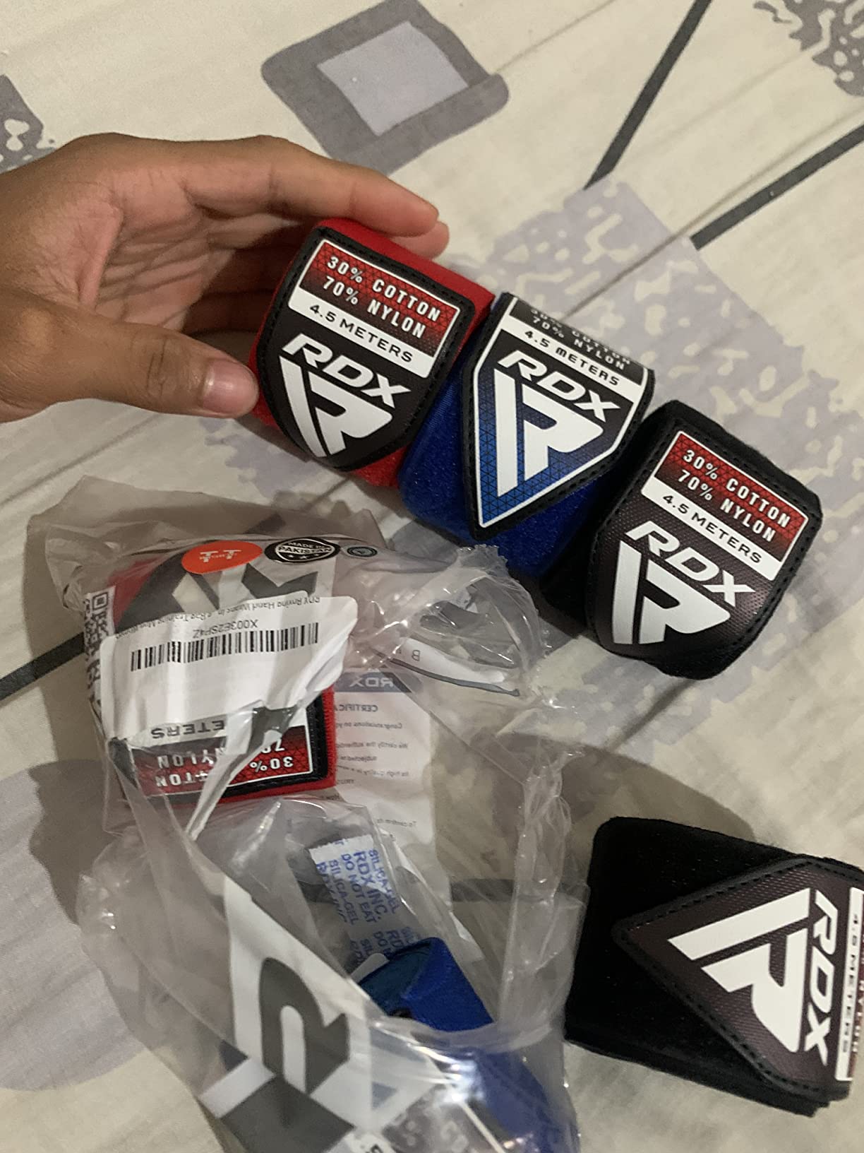 RDX Boxing Hand Wraps 4.5M / 180 Inches - Mexican Style Semi-Elastic MMA Inner Gloves - Wrist Support for Muay Thai, Kickboxing, BJJ, Karate customer photo 2