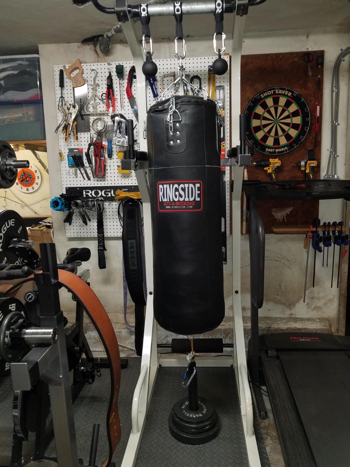 Ringside Leather Heavy Bag, Punching Bag for Boxing Training and Workout, 65 lbs, Includes Heavy Bag Chain and Swivel customer photo 1