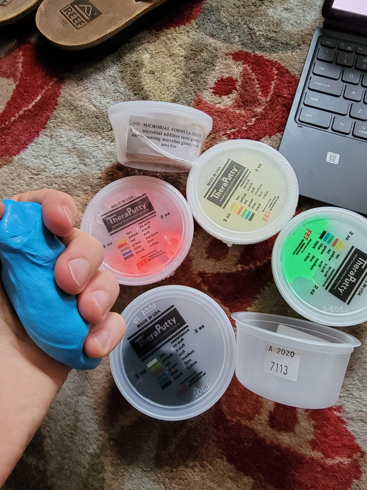 CanDo Theraputty Plus Hand Exercise Putty for Rehabilitation, Exercises, Hand Therapy, Hand Strengthening, Stress Relief - 6-Piece Set 4 oz customer photo 1