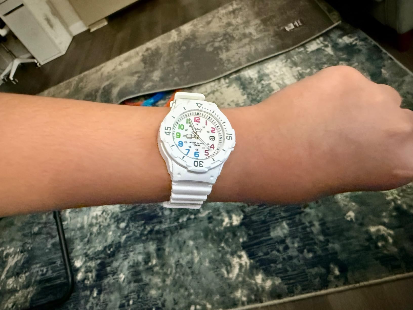 MDV106 Series - Unisex Analog Watch - 200M WR - Stainless Steel Case - Resin Band - 2 Hand Analog (HR, Min, SEC) - Date Display - Screw Down Crown/Screw Down Caseback - 3 Year Battery customer photo 2