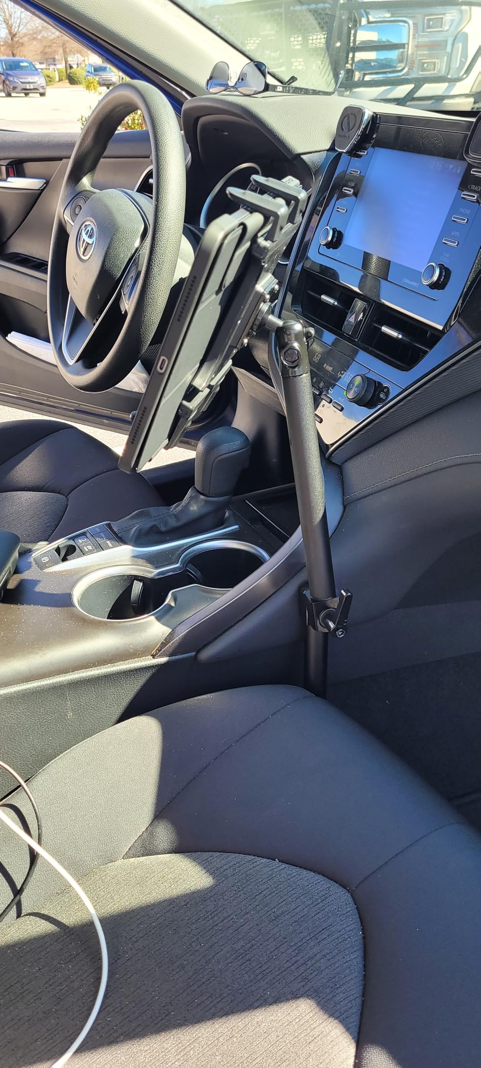 ARKON Mounts - Car Seat Rail Tablet Mount and Holder | Heavy-Duty for Car/Truck | Adjustable Angle & Height | Easy Installation & Removal | 22-inch Arm for Enhanced Accessibility & Convenience customer photo 1