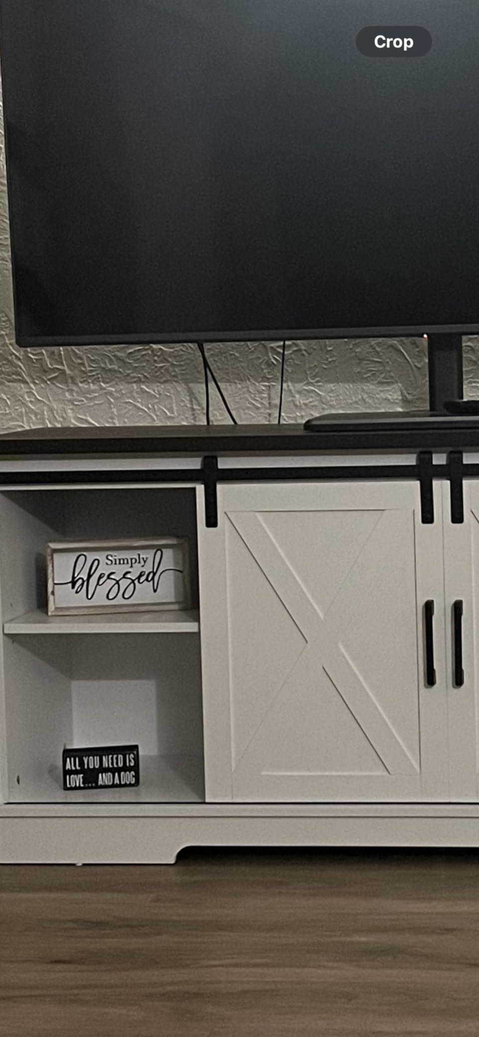 Primitives by Kathy Rustic Wooden Decor Sign - 'Dogs Welcome, People Tolerated' - Office/Farmhouse Decor, Dog Lovers Gift, 5 inches customer photo 2