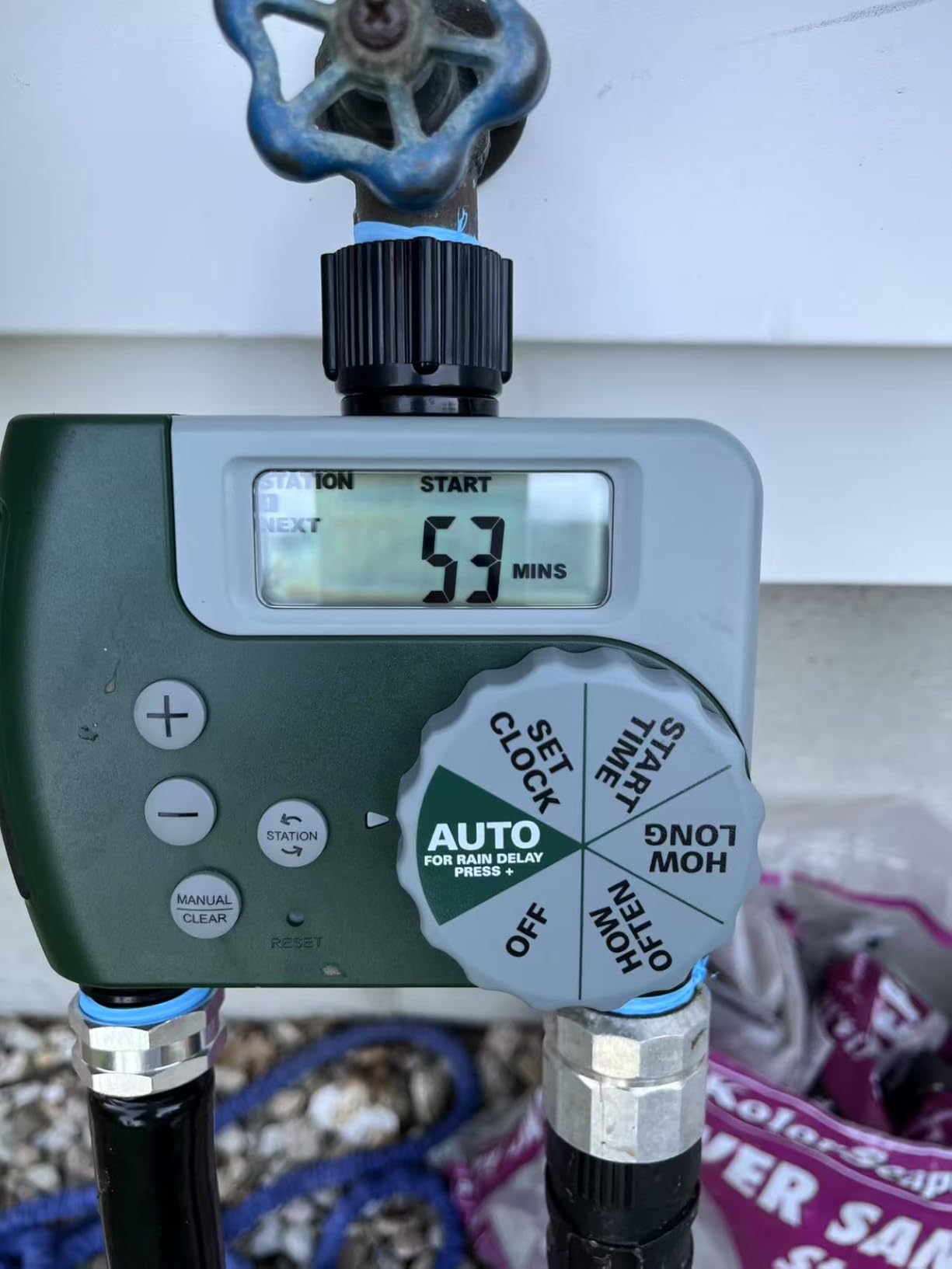 Orbit Programmable Digital Hose Watering Timer - 3 Outlet - Battery Powered - with LCD Screen - Built-in Rain Delay - Water-Resistant - 56082 customer photo 1