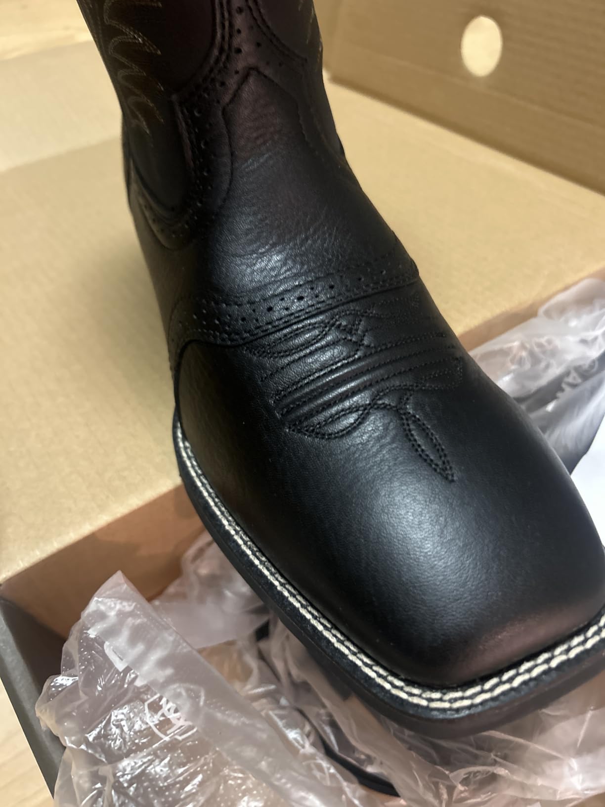 Men's Sport Western Wide Square Toe Cowboy Boot customer photo 1