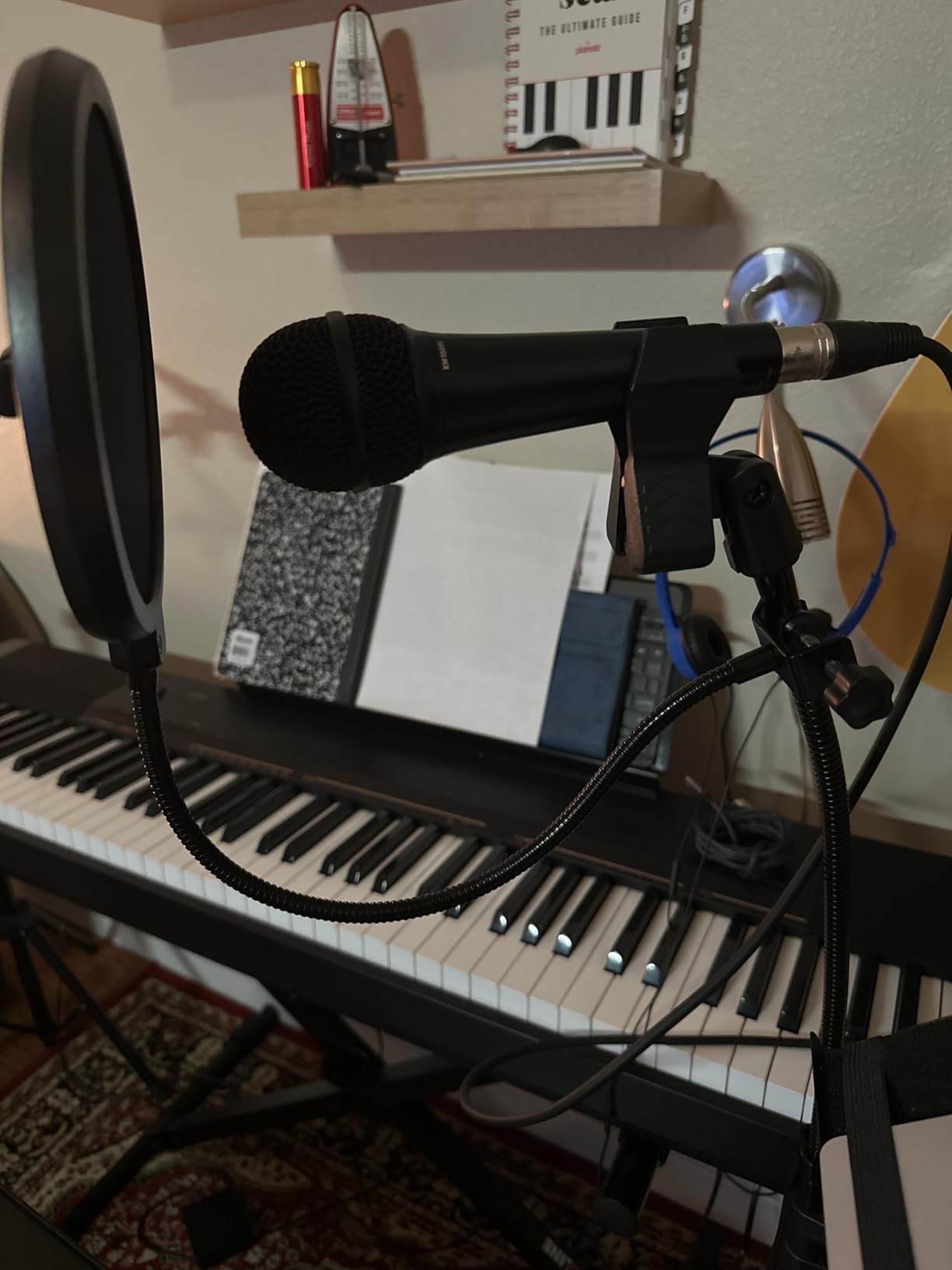 NEEWER Professional Microphone Pop Filter Shield | Compatible with Blue Yeti and Other Mic, Dual Layered Wind Pop Screen, Flexible 360 Degree Gooseneck Clip, Stabilizing Arm customer photo 2