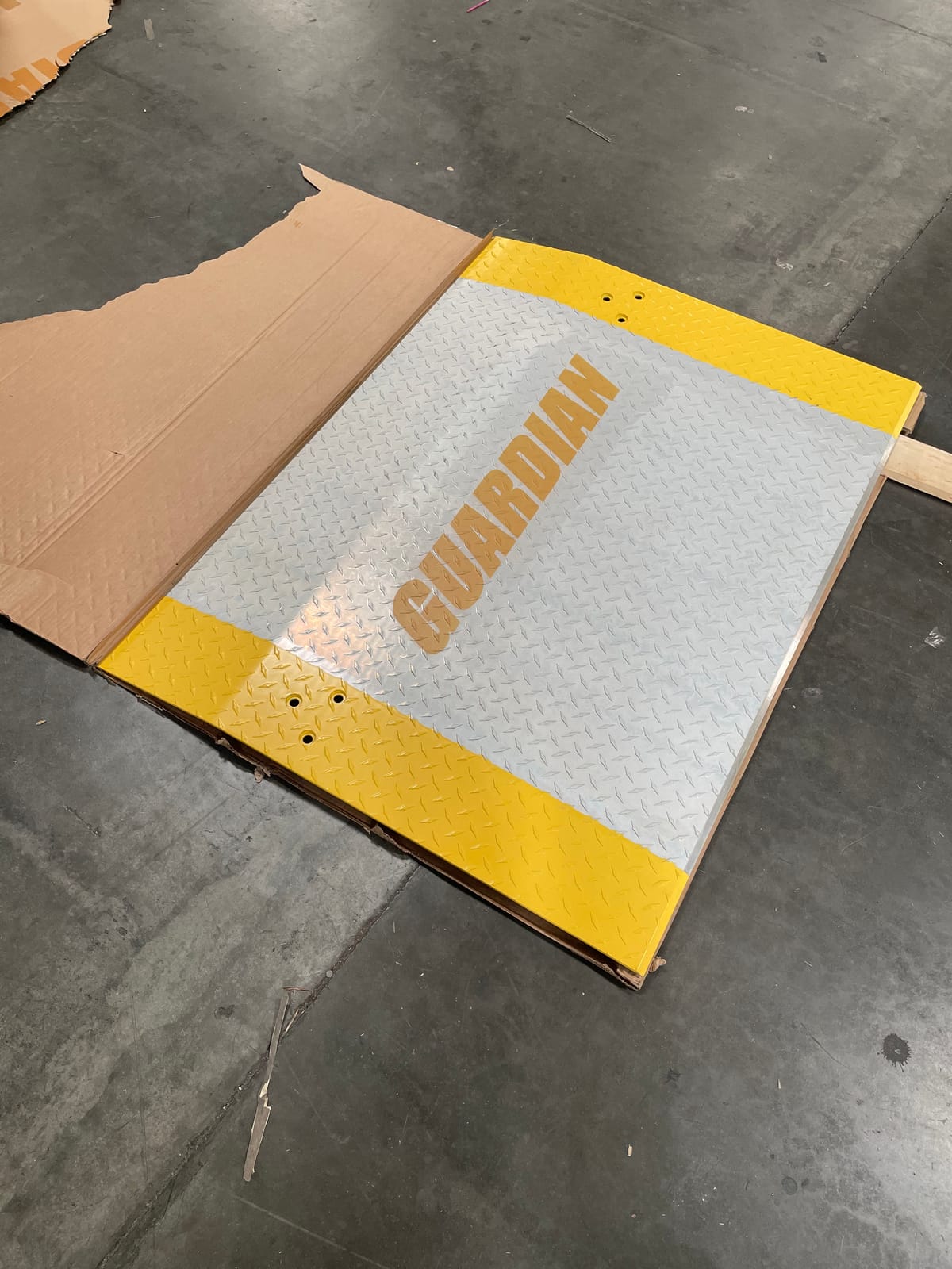 Guardian Aluminum Dock Plate with Carrying Handles for Pallet Jacks, Hand Carts, Material Handling, 36