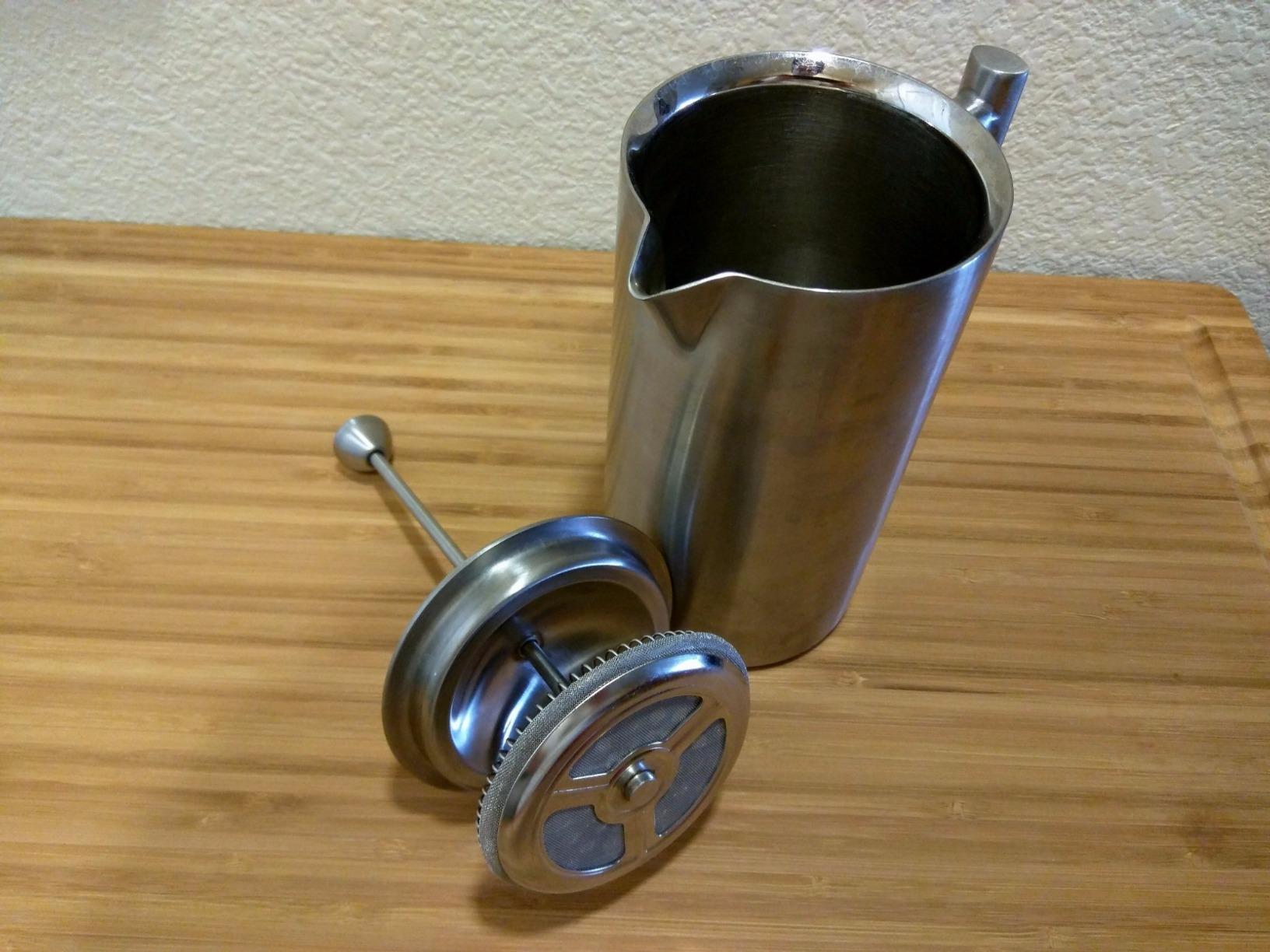 Frieling Coffee Press Stainless Steel French Press Coffee Maker - 44 oz, Brushed Stainless Steel - Double-Walled Insulated Zero Sediment Filter - For Home & Camping customer photo 1