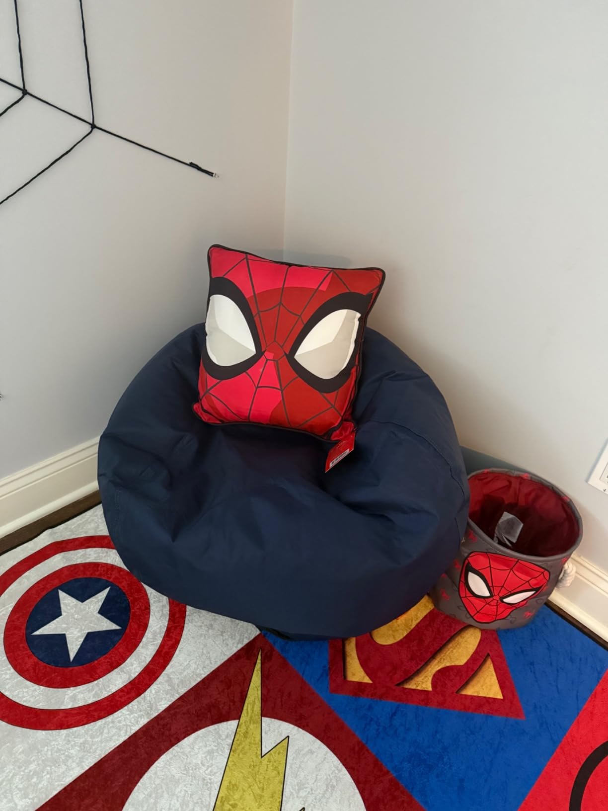 Big Joe Classic Bean Bag Chair for Kids Bedroom and Reading Nook, Easy-Clean Red, Durable Nylon Polyester Blend, 2 feet Refillable customer photo 2