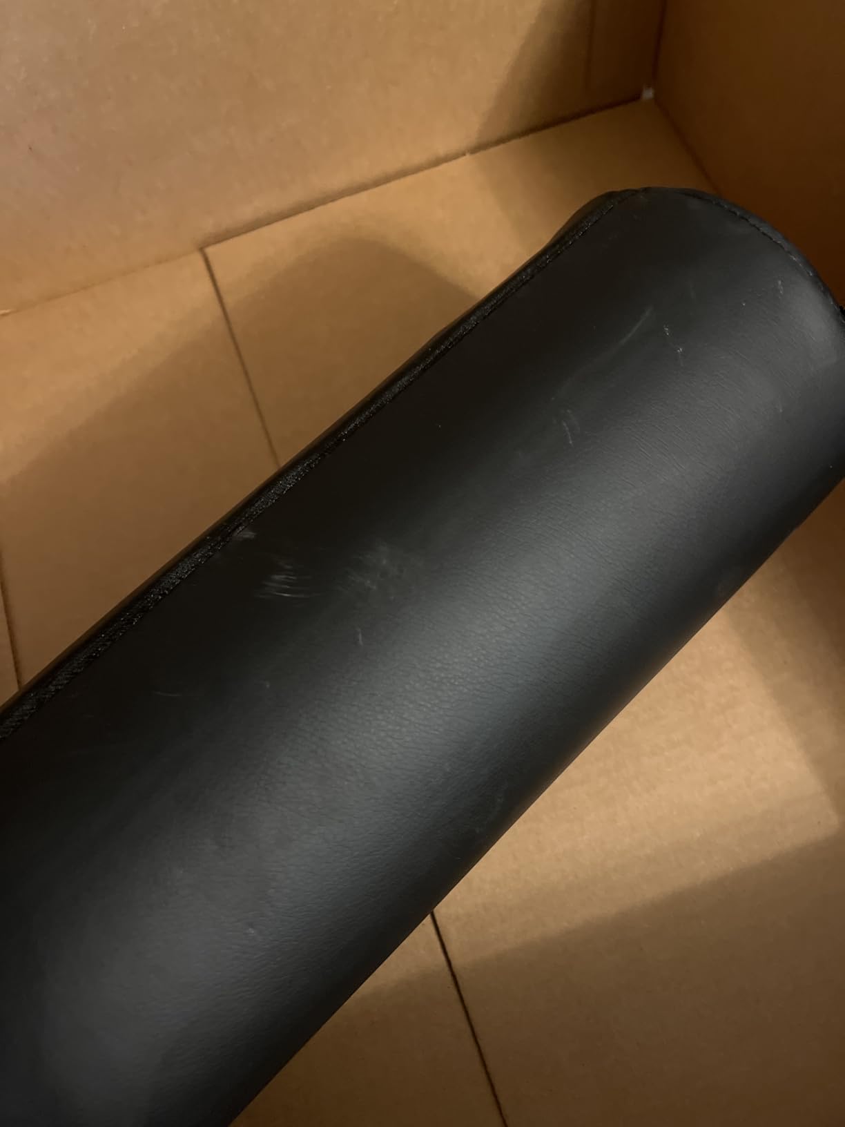 ForPro Full Round Bolster Pillow, Black, Oil and Stain-Resistant, for Massage and Yoga, 6