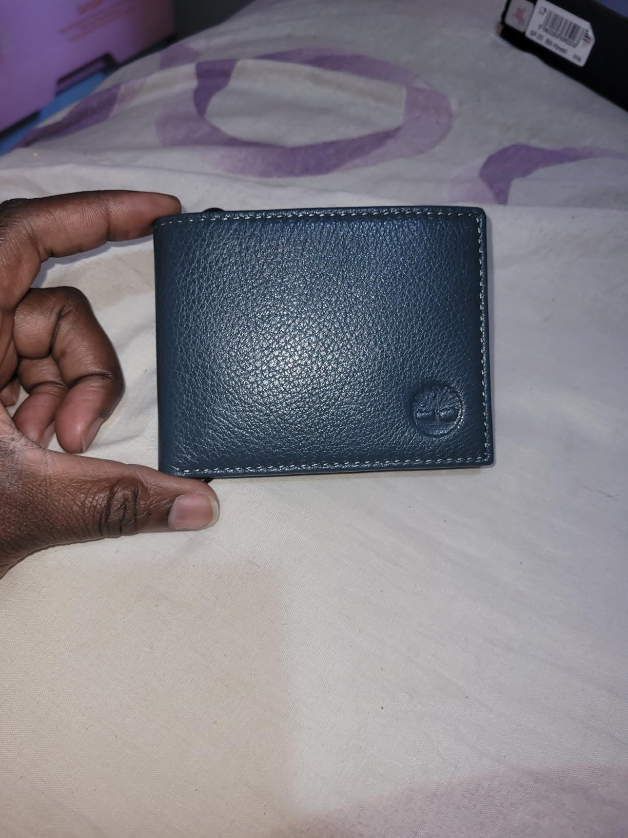 Timberland Men's Blix Slimfold Leather Wallet, Black, One Size customer photo 2