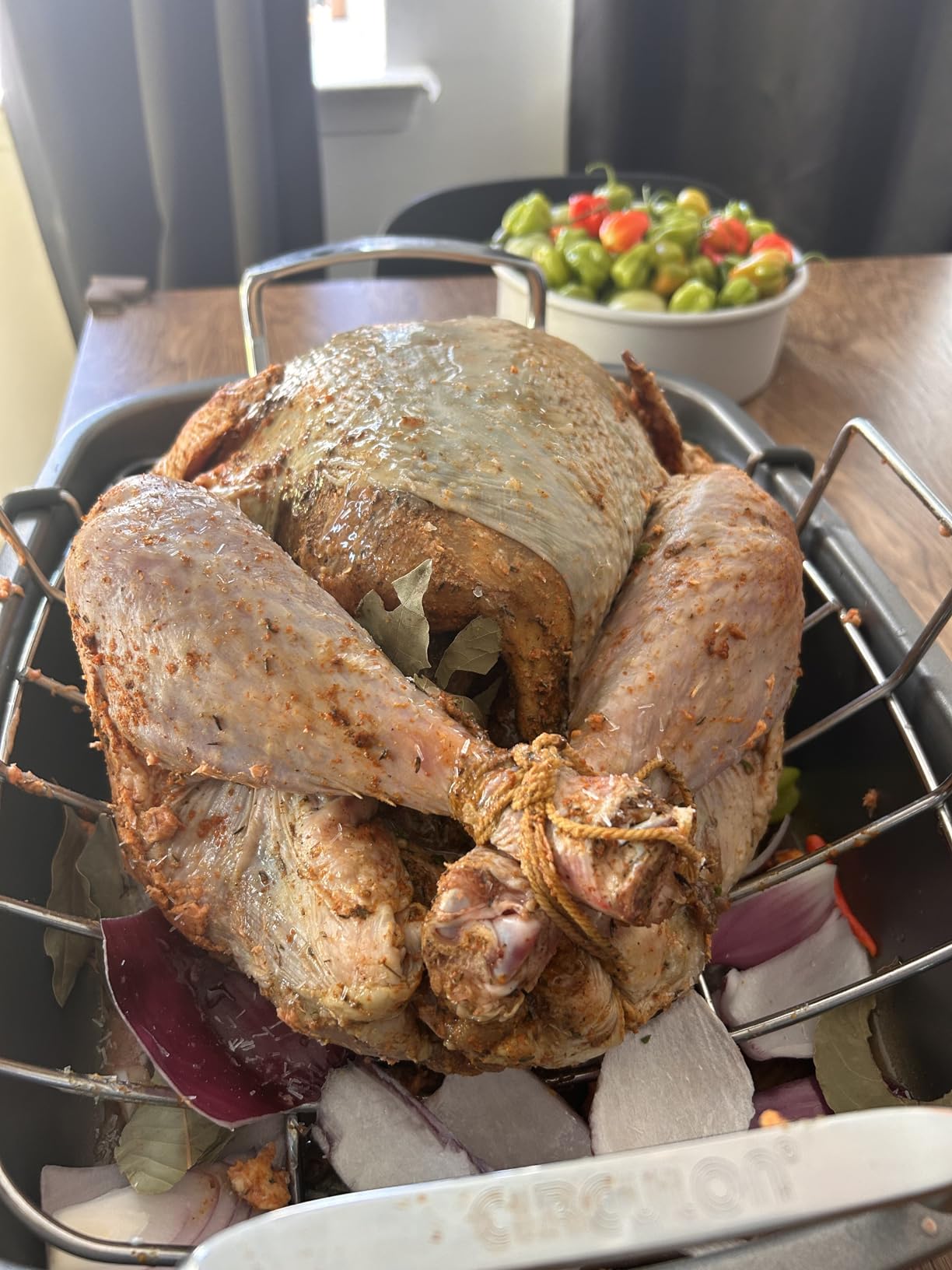 Circulon Total Bakeware Nonstick Roaster, Roasting Pan with Rack, 17-Inch x 13-Inch, Gray customer photo 1