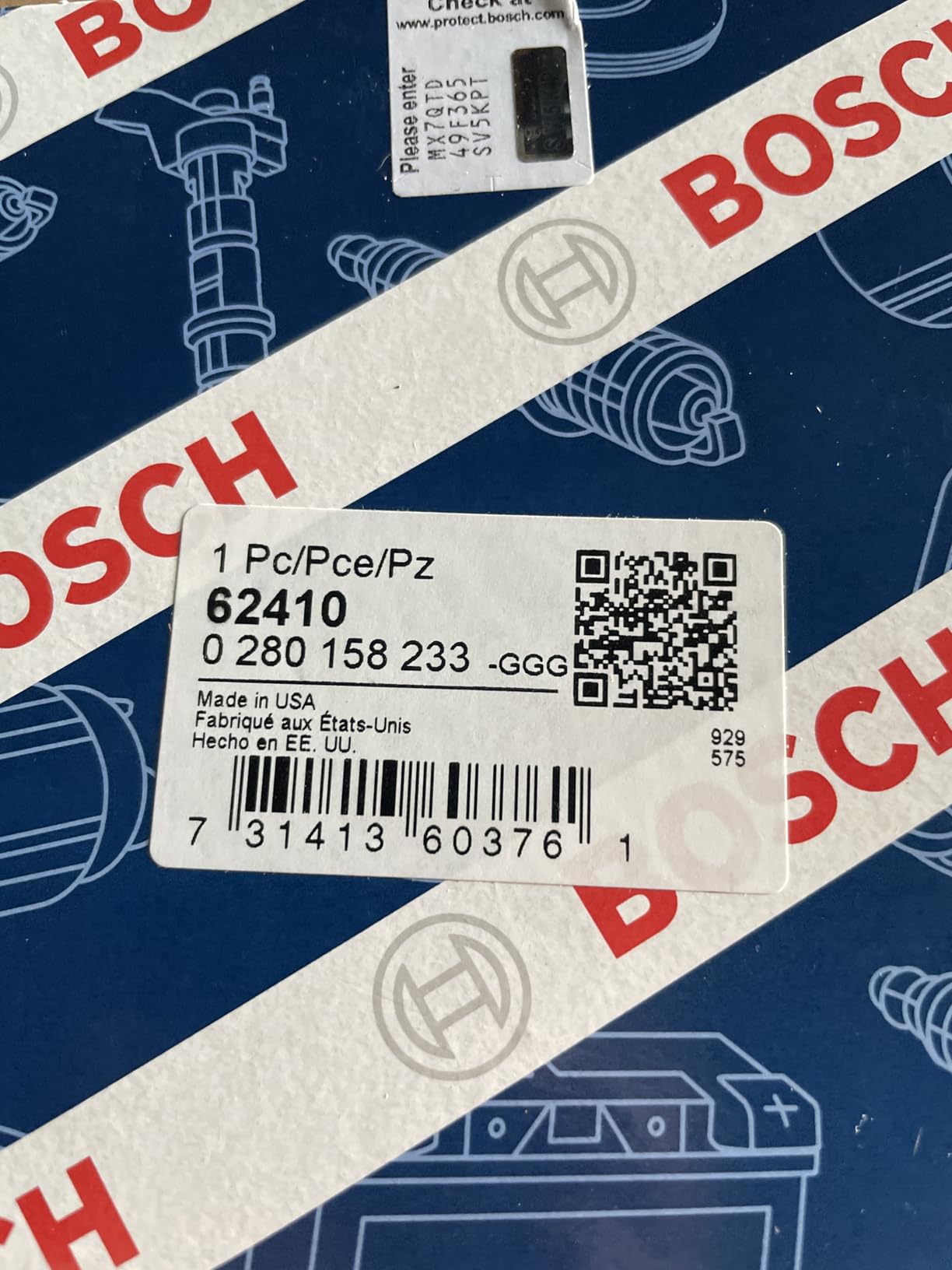 BOSCH 62410 Original Equipment Port Fuel Injector - Single customer photo 1