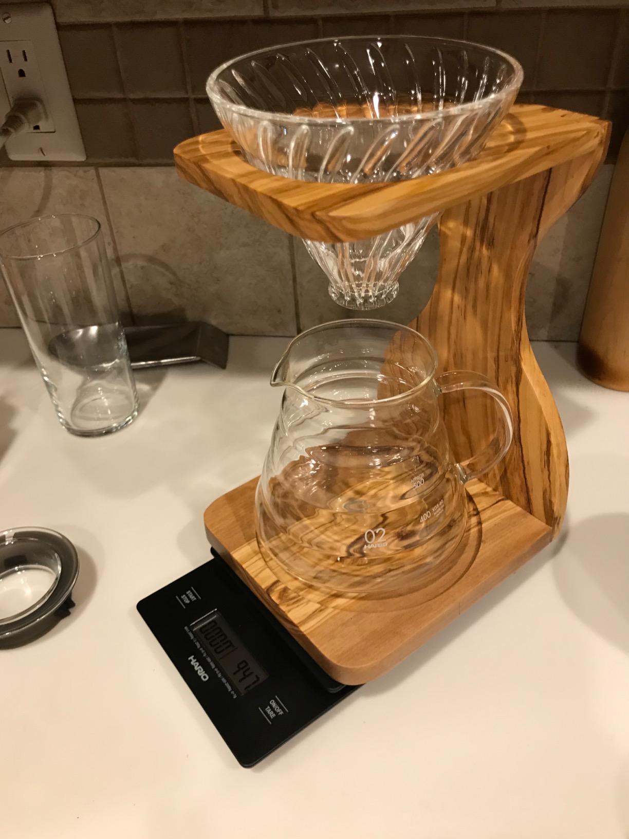 Hario V60 Olive Wood Pour Over Stand Set customer photo 2