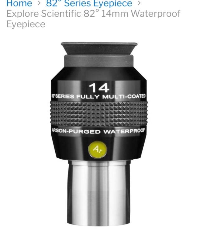82 Degree Waterproof Telescope Eyepiece 14 mm Focal Length customer photo 1