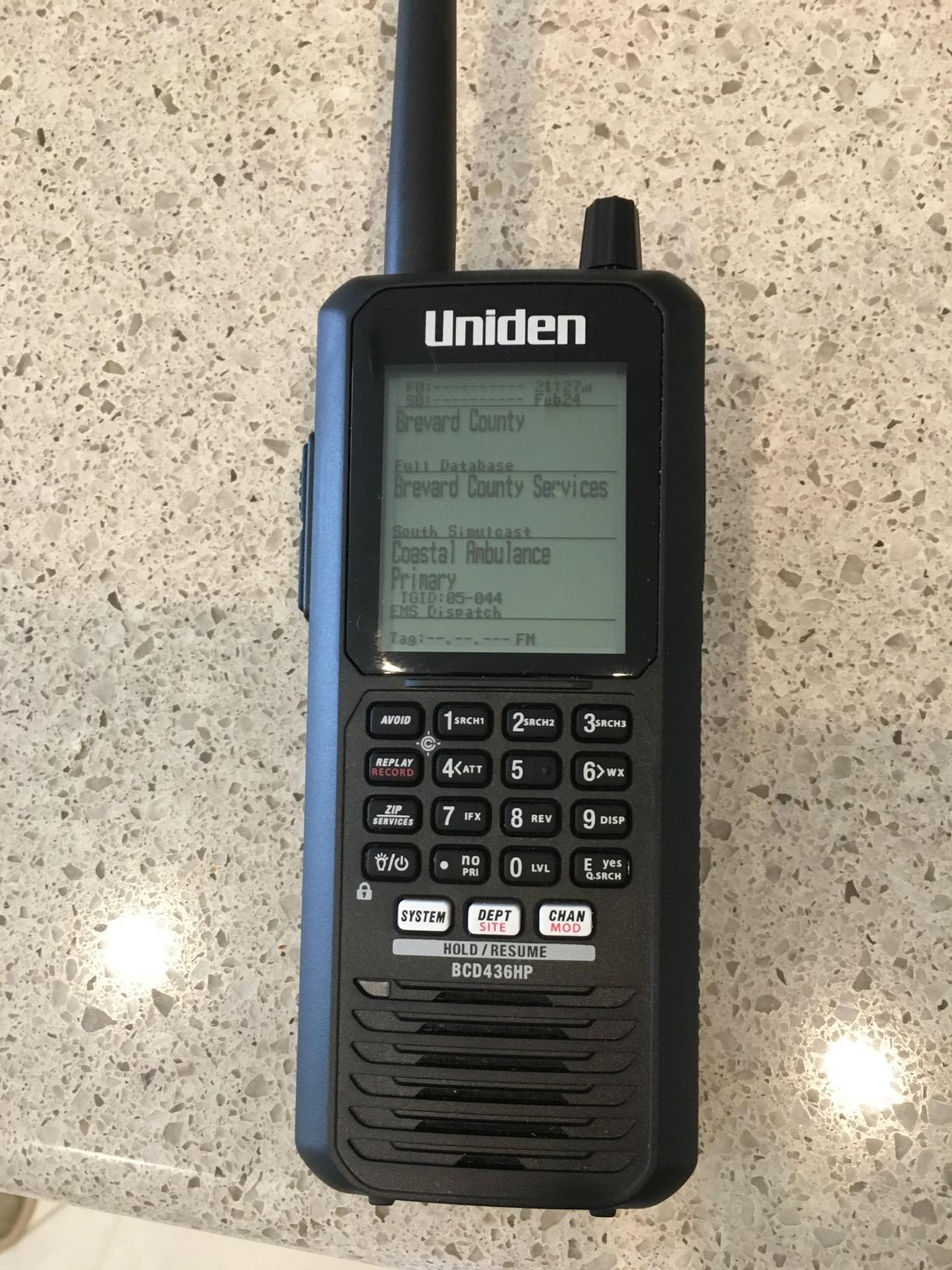 Uniden BCD436HP HomePatrol Series Digital Handheld Scanner, TrunkTracker V customer photo 1