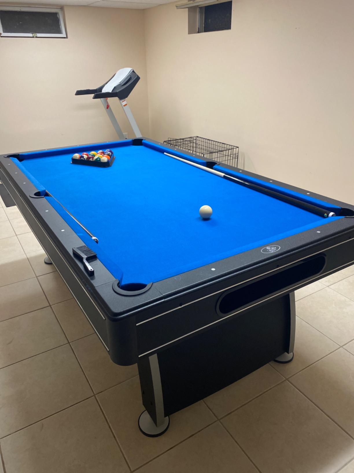 Fat Cat Tucson 7 Foot Pool Table with Automatic Ball Return, Billiard Table with Arcade Style Black Finish, 818 Bumpers, Includes Cues and Balls customer photo 1