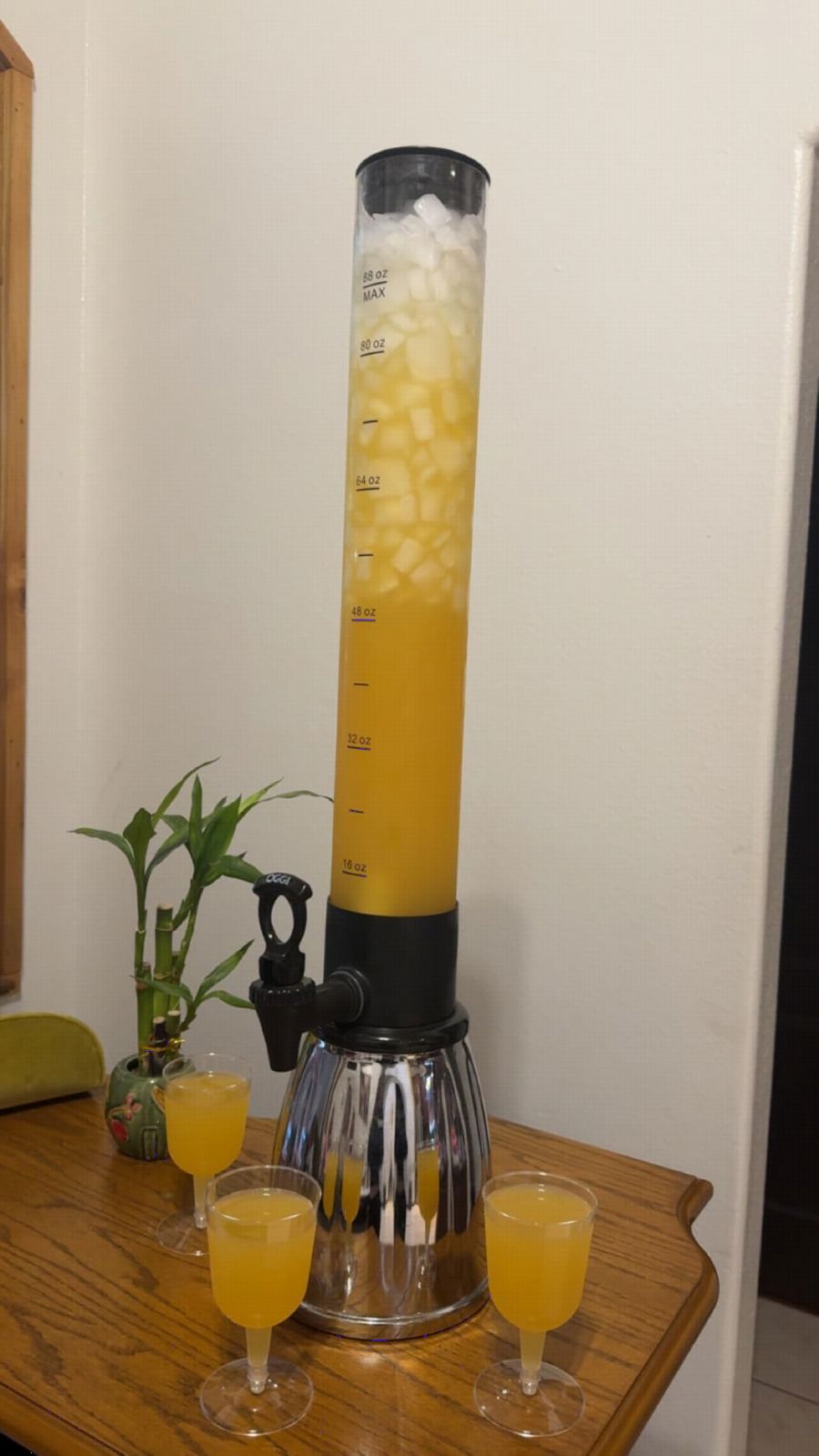 OGGI Beer Tower 88oz - Beverage Dispenser with Spigot & Ice Tube, Margarita Tower, Mimosa Tower, Perfect Drink Dispensers for Parties, Drink Tower, Holds 6 Pints of Beer - Stainless customer photo 2